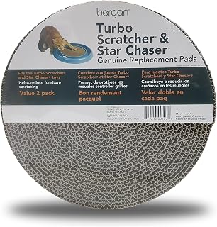 Bergan Turbo Scratcher Replacement Pads 2-Pack - Double-Sided Cat Scratch Pads for Coastal Turbo Toys
