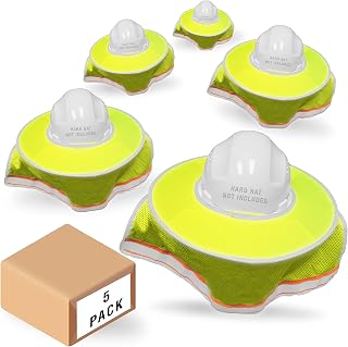 KwikSafety - Charlotte, NC - Lord Vader Hard Hat Sun Shade [2PK, 5PK, 10PK Hi Vis Cooling Mesh Reflective Strip & Elastic Band Regular Brim Neck Protection Sun Shield