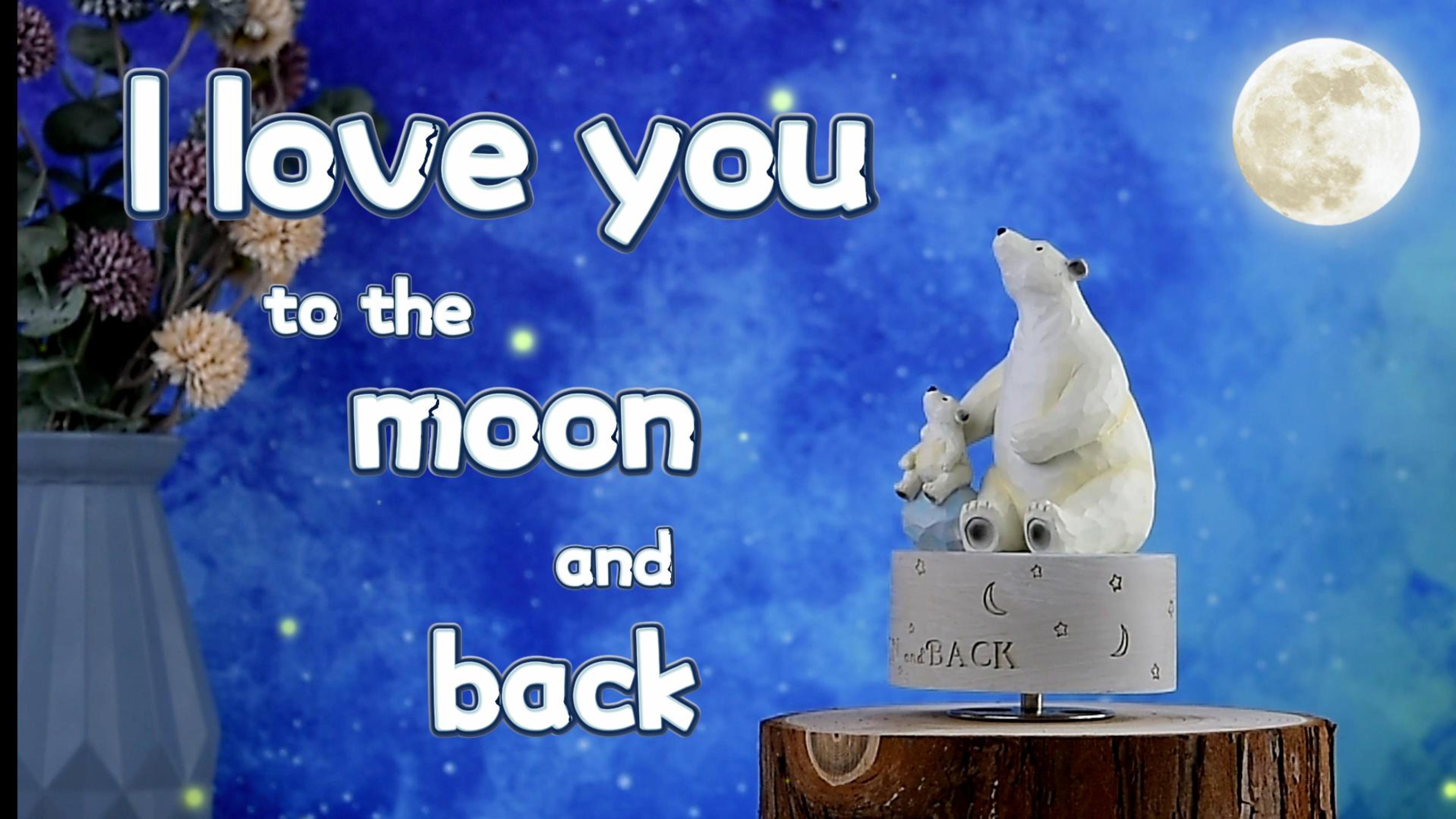 Watch I Love you to the moon and back PolarBear Figurine Music Box Watch I Love you to the moon and back PolarBear Figurine Music Box