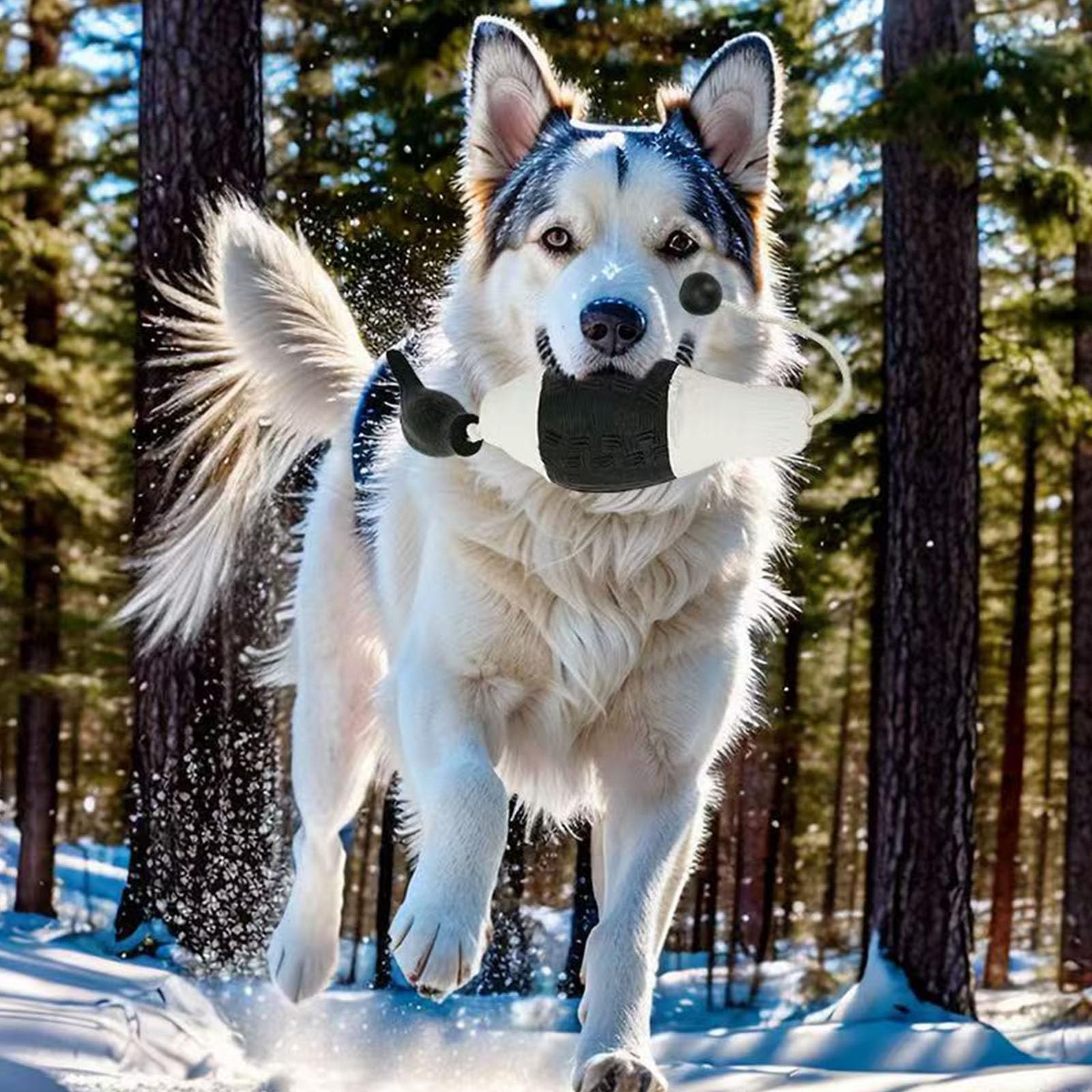 Dog Training Dummy,Dummy per Cani,Accessori per Cani da Caccia,Paraspruzzi Fittizio di Allenamento Cane,Gioco Galleggiante per Il Riporto e l'allenamento in Acqua (Bianco e Nero)