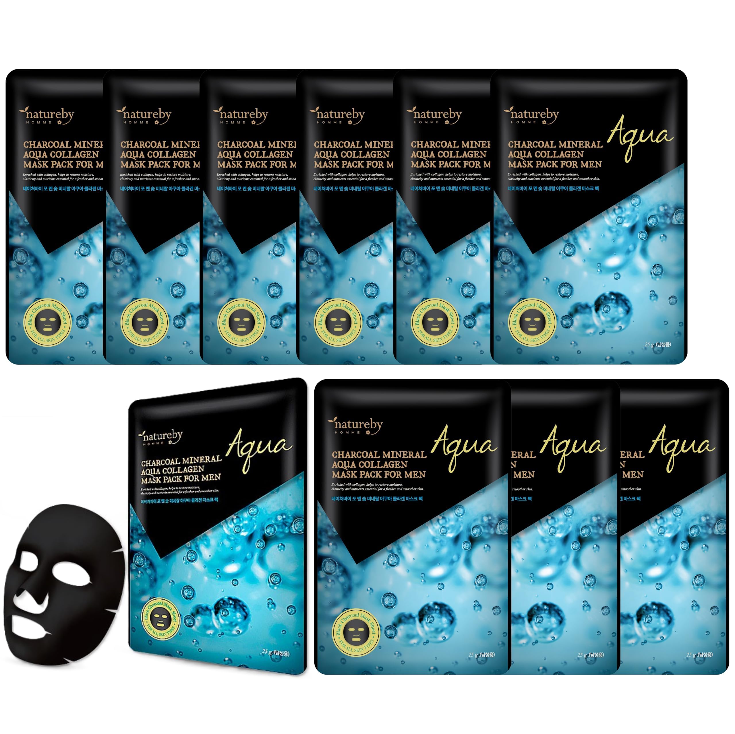 Amazon.com : Natureby Charcoal Mineral Mask Pack for Men, Korean
