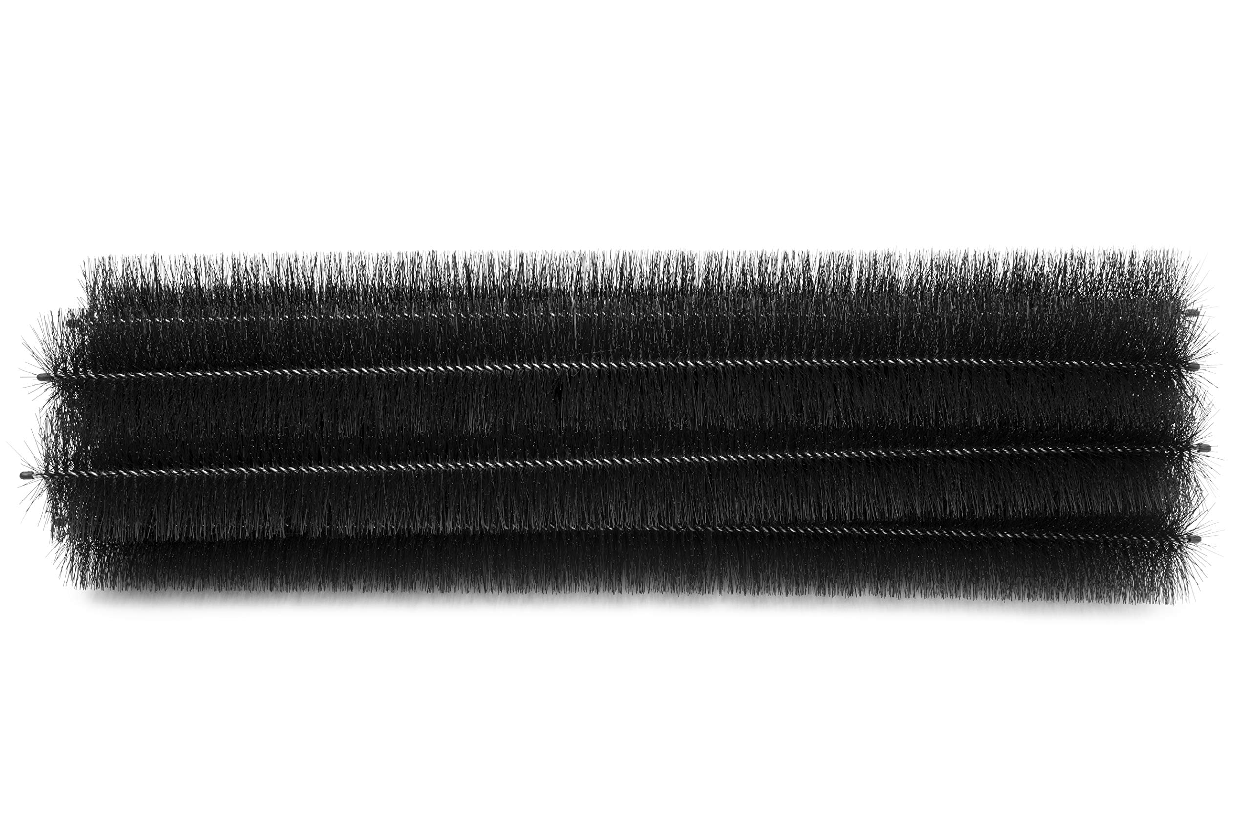 Spazzola per Grondaia 42m Ø 12 cm| Protezione Foglie e Rami | Difesa Animali e Uccelli | Installazione Facile | Adatta per Grondaie Semicircolari, Nero, Ciniglia