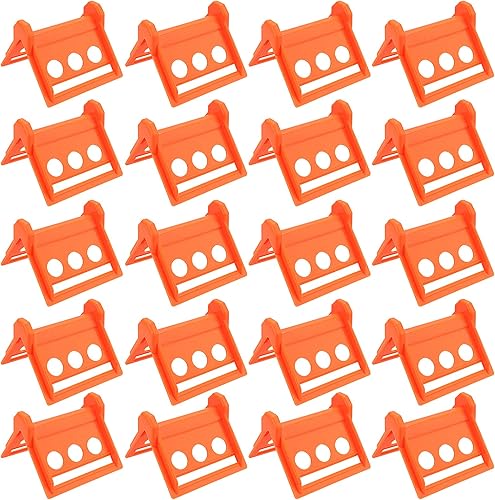 Paquete de 20 protectores de bordes planos de esquina de plástico de 4 pulgadas, protectores de correa de amarre de 2 a 4 pulgadas para cargas de