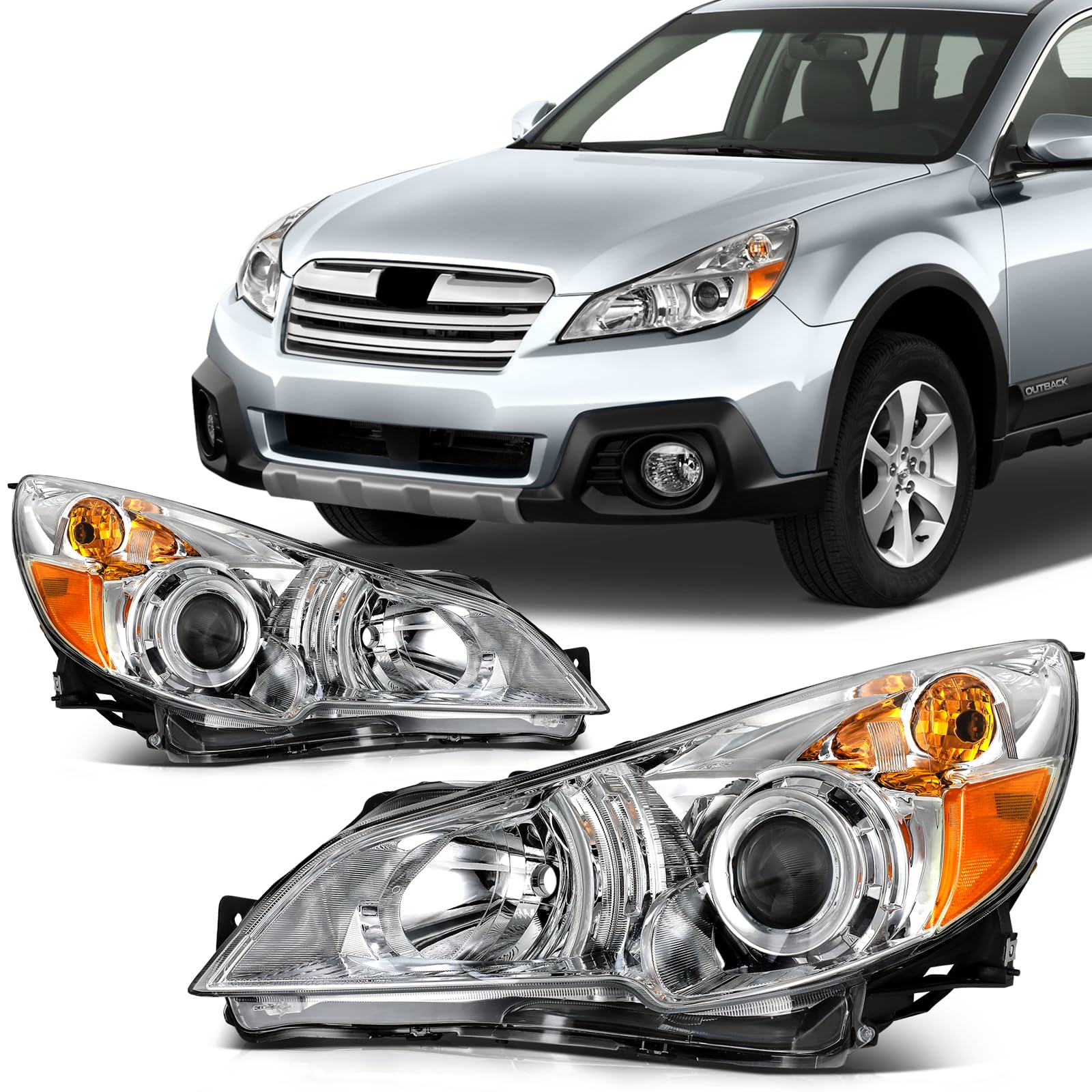 SCITOO Headlight Assembly Fit 2014-2021 For Toyota 4Runner Black Housing Amber Reflector Pair Headlights 81170-35571 — view 21
