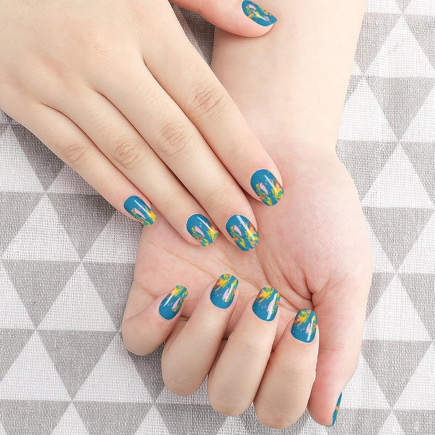 World MapSummer Nail Stickers Nail Strips | Nail Art Stickers of 10 sets with decorate fingernails,toenails,artificial nails Full Cover Easy On-Off Non-Damaging