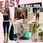 DHSO 3 Pack Women's Knee Length Leggings-High Waist Capri Pants for Women Yoga Workout Biker Shorts Casual Summer