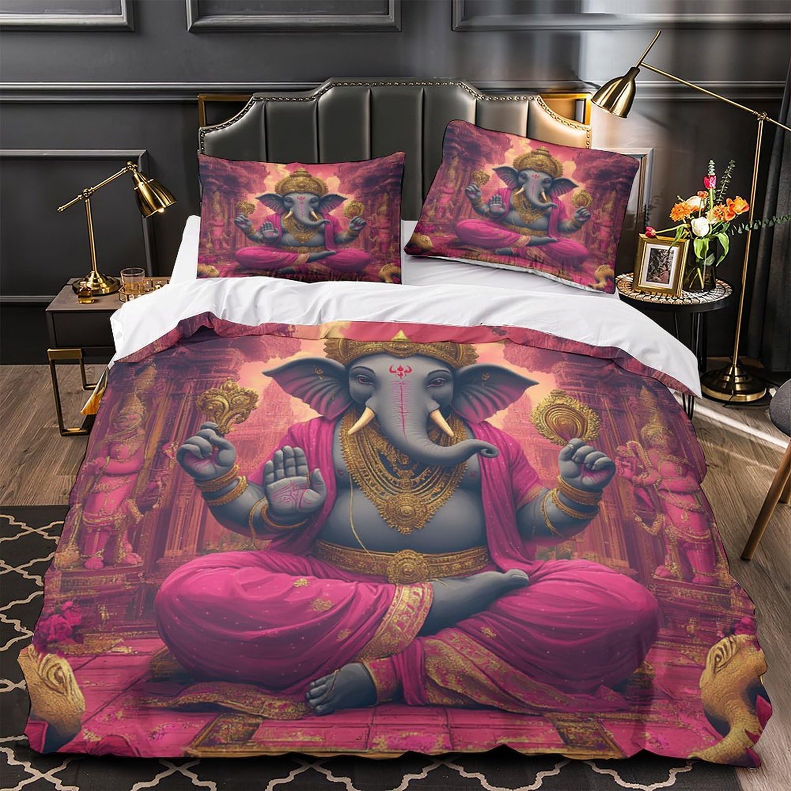 Parure de lit spirale galactique King 220x240cm avec housse de couette microfibre