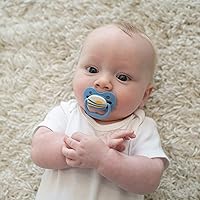Vista 14 de Dr. Brown's Advantage Baby Pacifier, Fully Symmetrical Soother with Soft Silicone Bulb, Blue Sunrise, 0-6m, BPA Free, 2 Pack