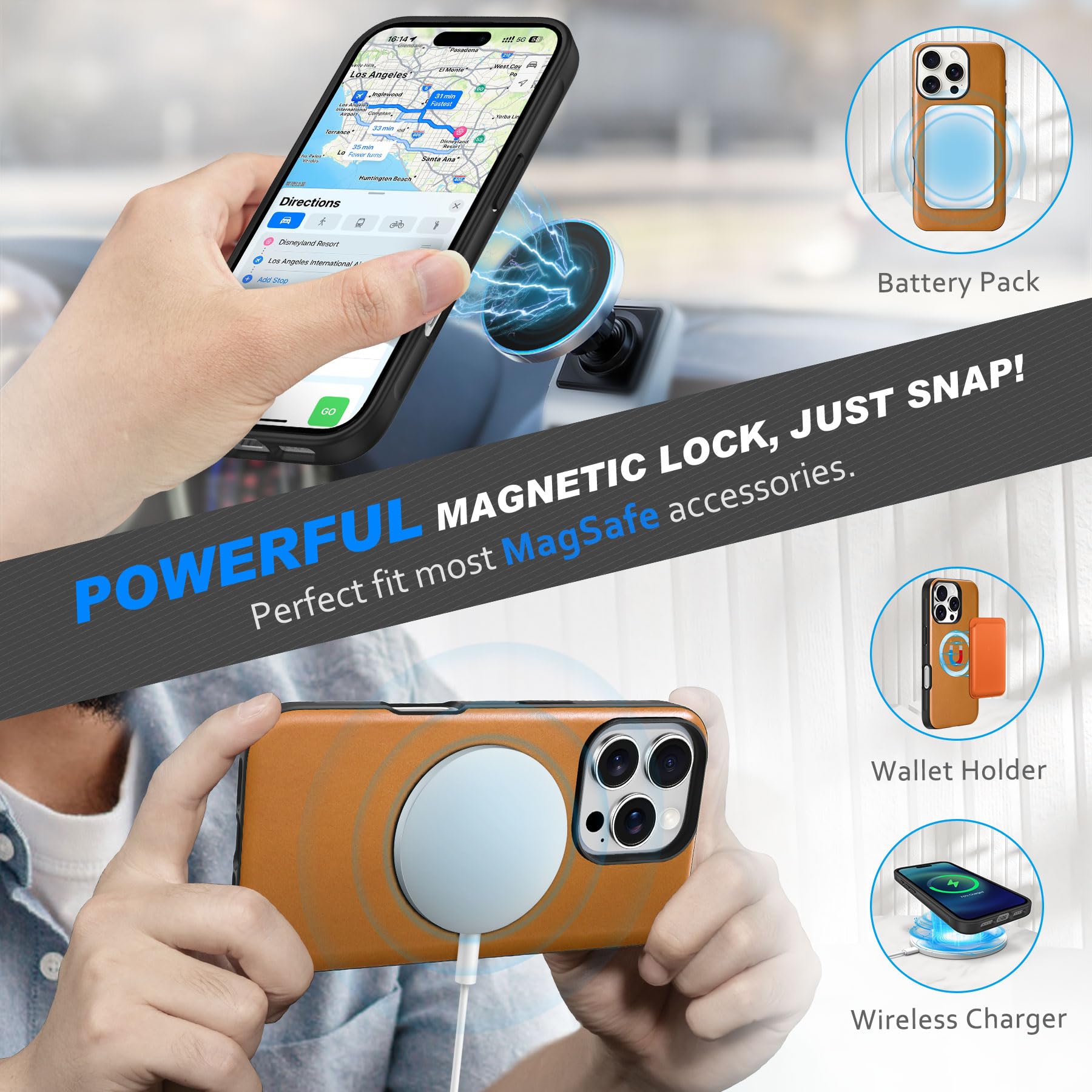 SHIELDON Wallet Case for iPhone 16 Pro Max - Image 4