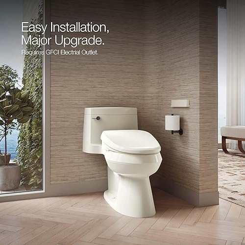 Miniatura 27 de Kohler PureWash E590 - Asiento de inodoro alargado con calefacción, galleta con panel lateral, agua tibia, secadora, tapa de cierre silencioso