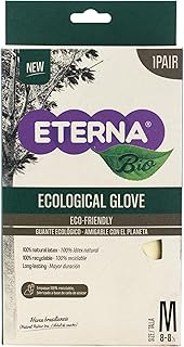 ETERNA Ecological Gloves, Gloves for Kitchen and Household Cleaning, Excelent Grip, Eco-Friendly, 100% Natural, Size M, 1.90 Oz