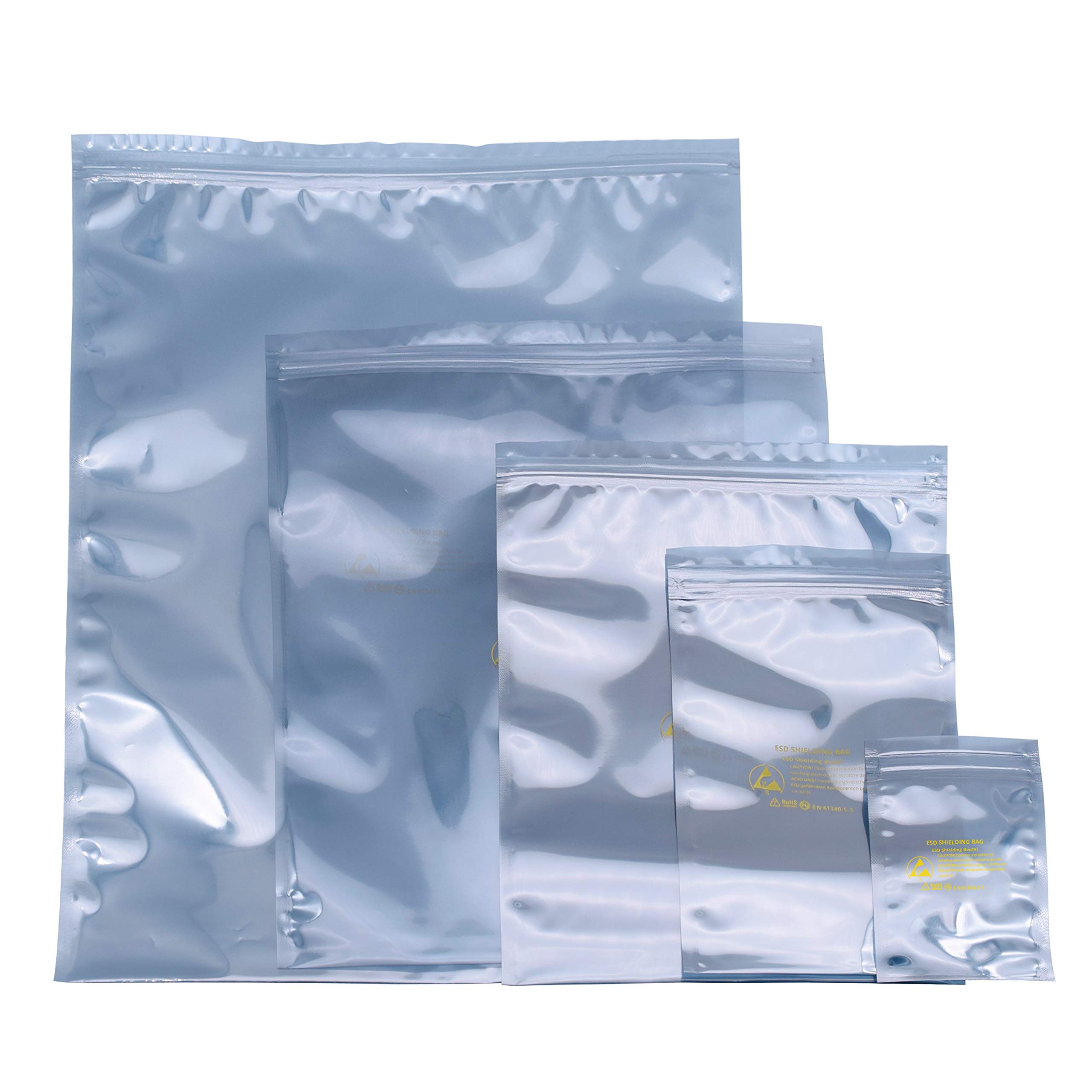 beihuazi® 80 sacchetti ESD antistatici ESD schermatura sacchetti richiudibili antistatici per accessori PC parti elettroniche sensibili