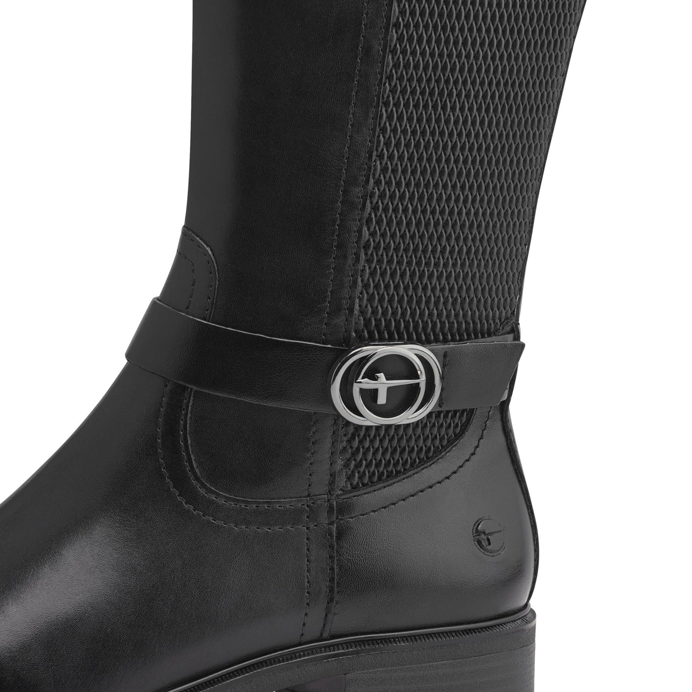 Infinity Leather Stivali da equitazione Classici da Donna in Pelle con Plateau Alto Fino al Ginocchio