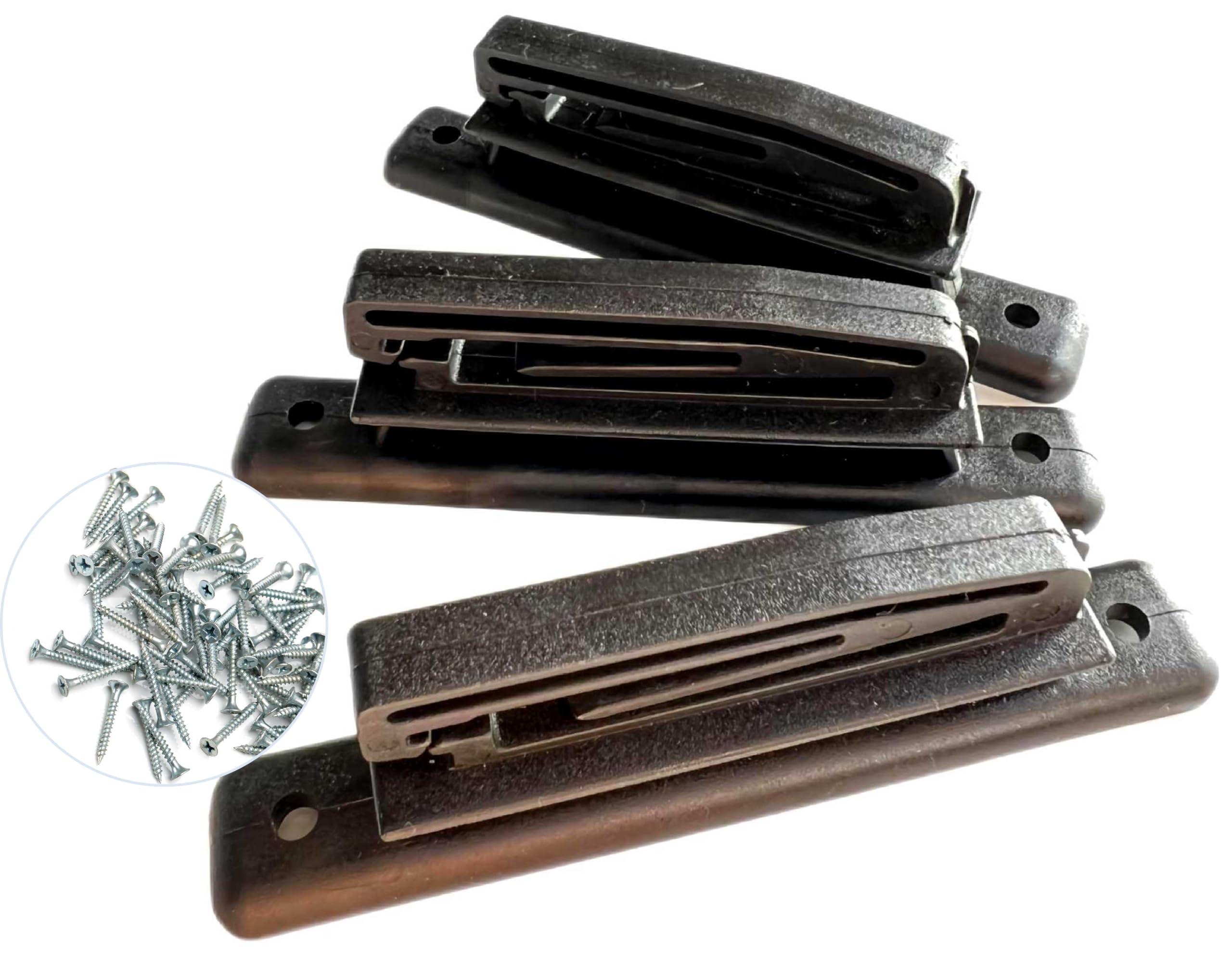 Aisladores eléctricos de alta resistencia para postes de madera, accesorios de valla, color negro (PK100)