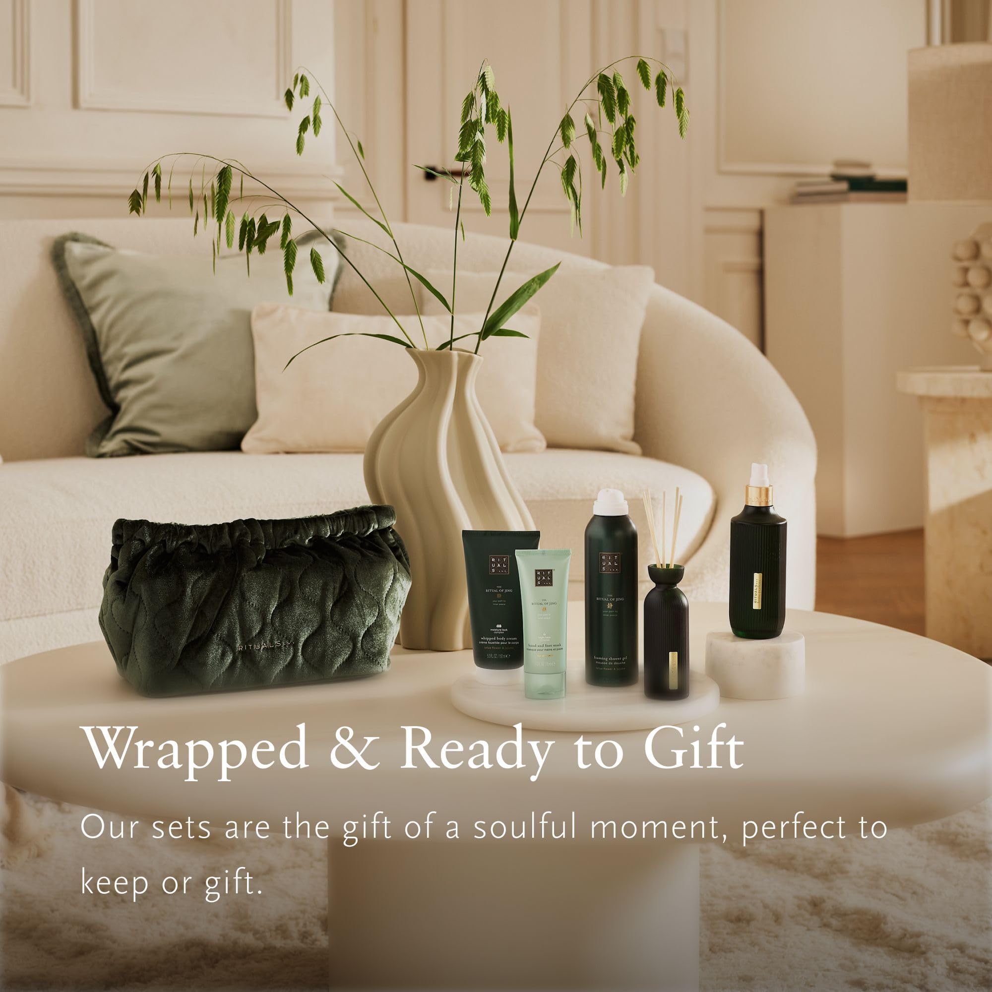 RITUALS Cofanetto regalo donna The Ritual of Jing, Large – Set regalo donna con prodotti per la cura del corpo arricchiti con loto, giuggiola, lavanda e sandalo – Set bagno rilassante