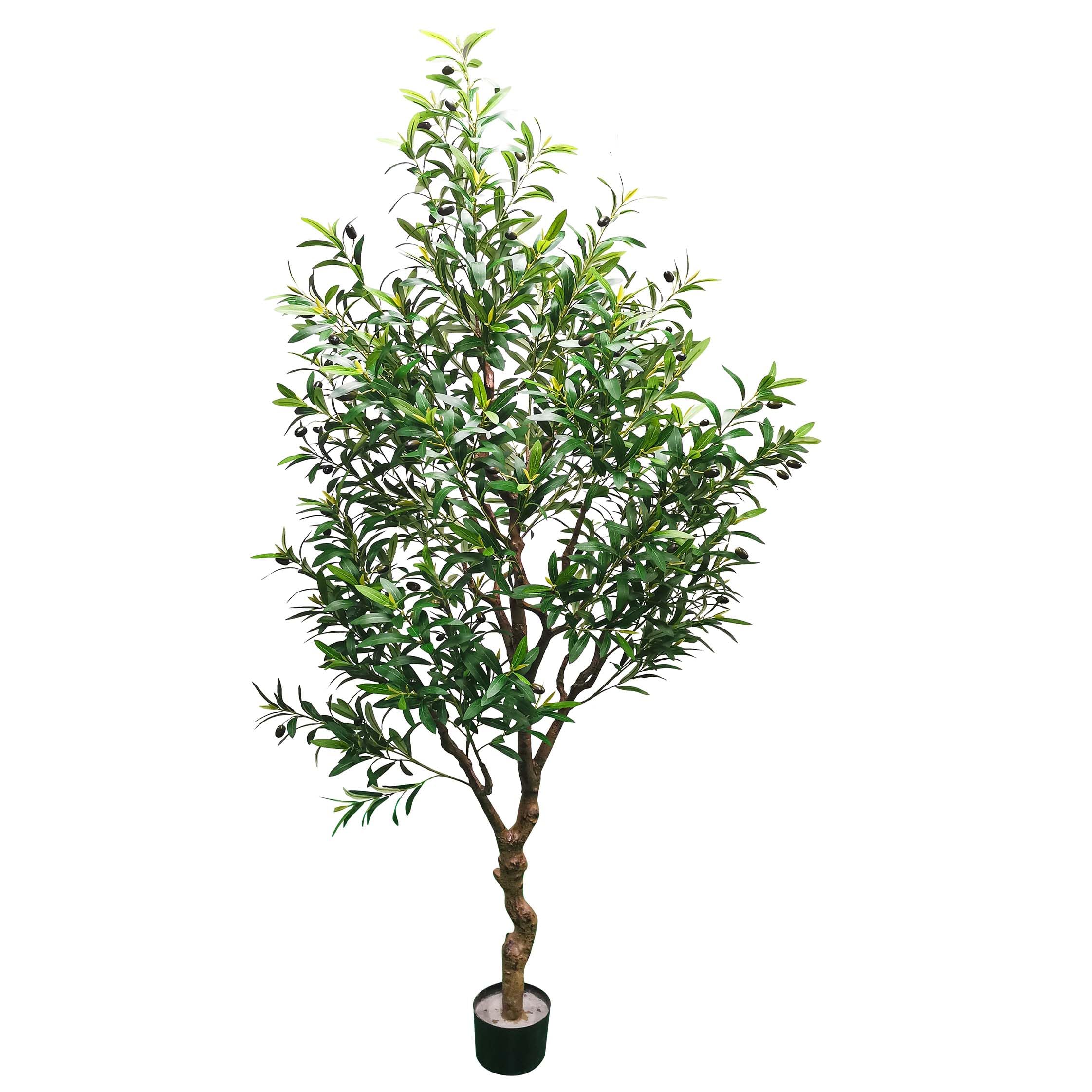Olive Trees Artificial Indoor 7feet, Fake Artificial Oliver Tree with Lifelike Branch & Realistic Leaves & Plump Fruits, Tall Faux Plants Olive Tree for Home House Office Decor.