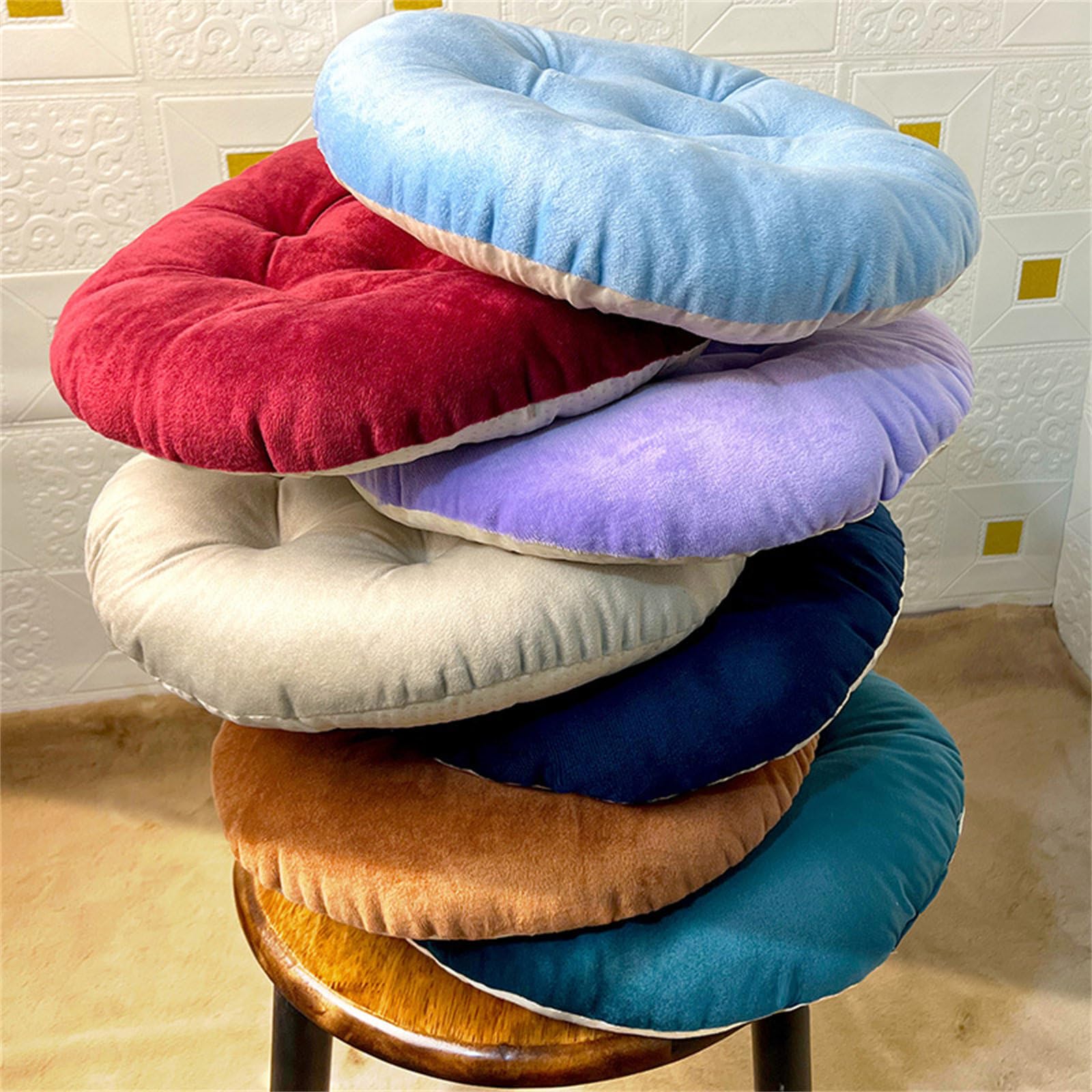 Morbuy Galette De Chaise Rond, Moderne Coussin De Chaise Lin,Lavable De Coussin Chaise, Coussin Exterieur,Coussin Chaise Epais Tatami, Pour Extérieur