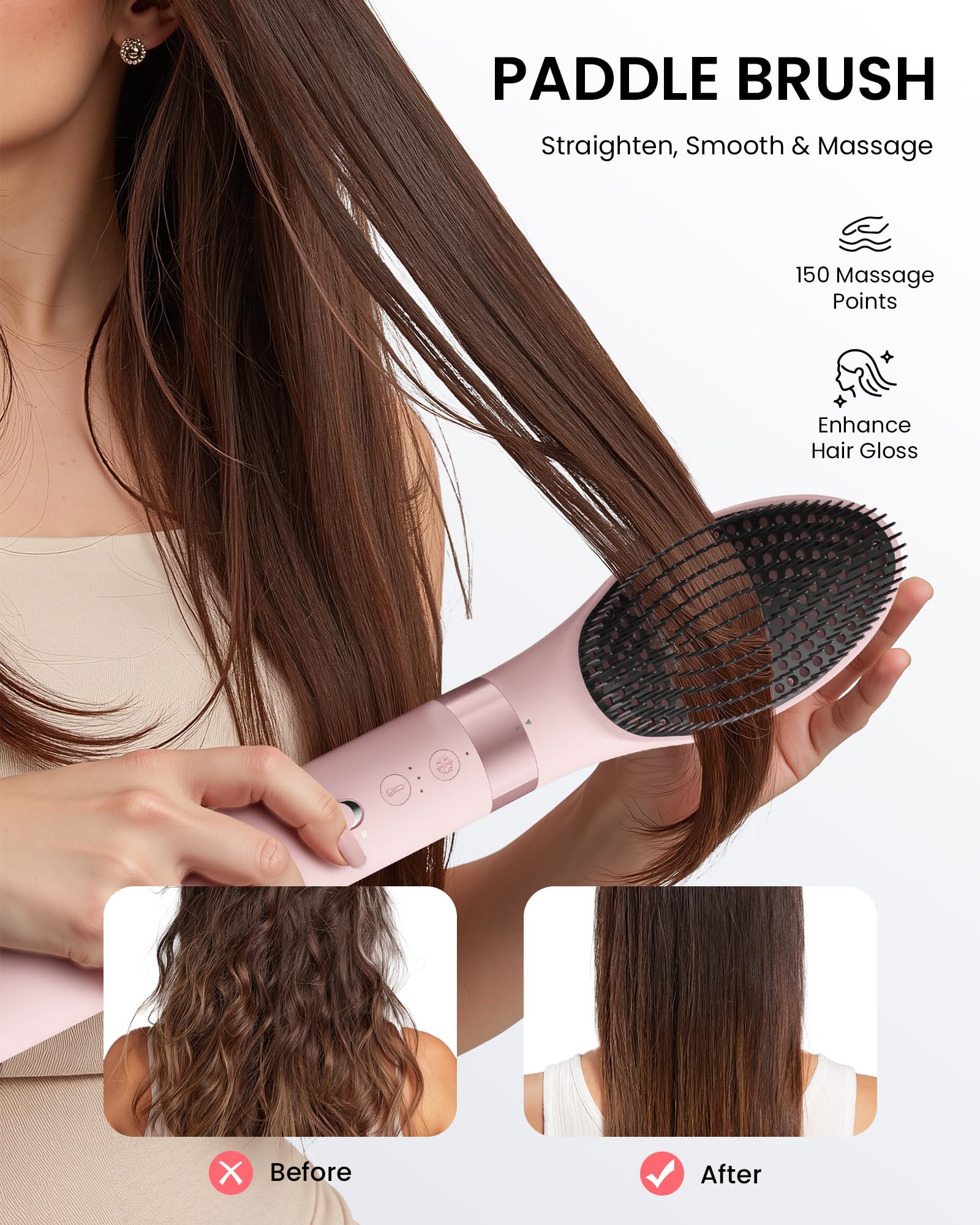 MESCOMB 5 in 1 Hairstyler Set, 110.000 U/min High-Speed Airstyler mit Ionen Haartrockner, Lockenstab & Volumenbürste