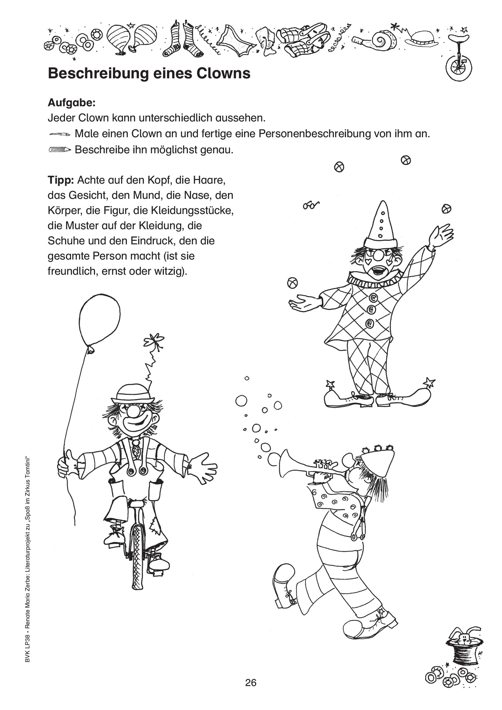 Literaturprojekt Zirkus Tamtini: Für die 2. Klasse Grundschule, Förderschule. 2.-3. Klasse: 2. und 3. Klasse Grund- und Förderschule. Kopiervorlagen