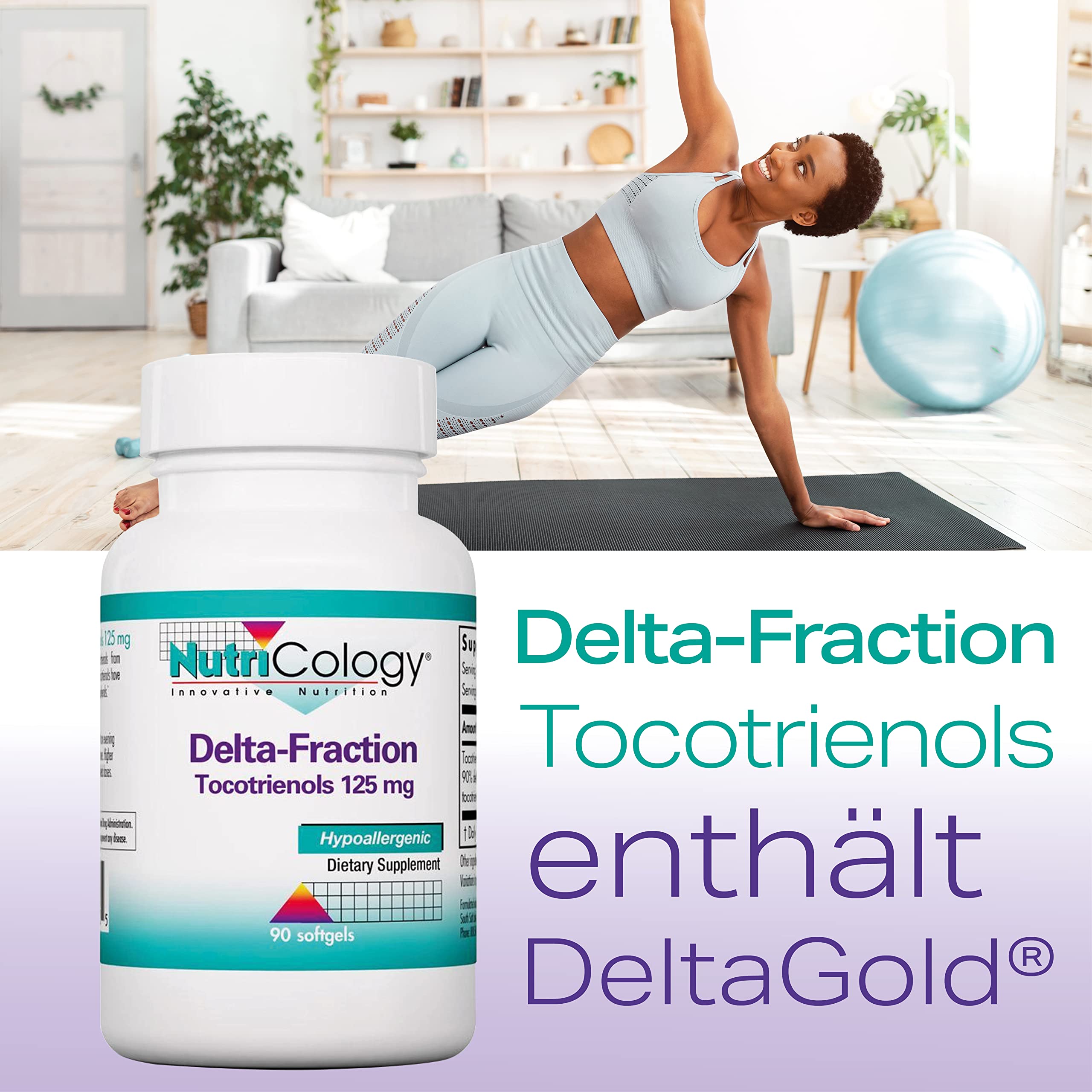 Nutricology, Delta Fraction Tocotrienols, 90 glutenfreie Softgels, 125mg Tocotrienole je Dosis, Sojafrei, GMO frei, Geschmacksneutral