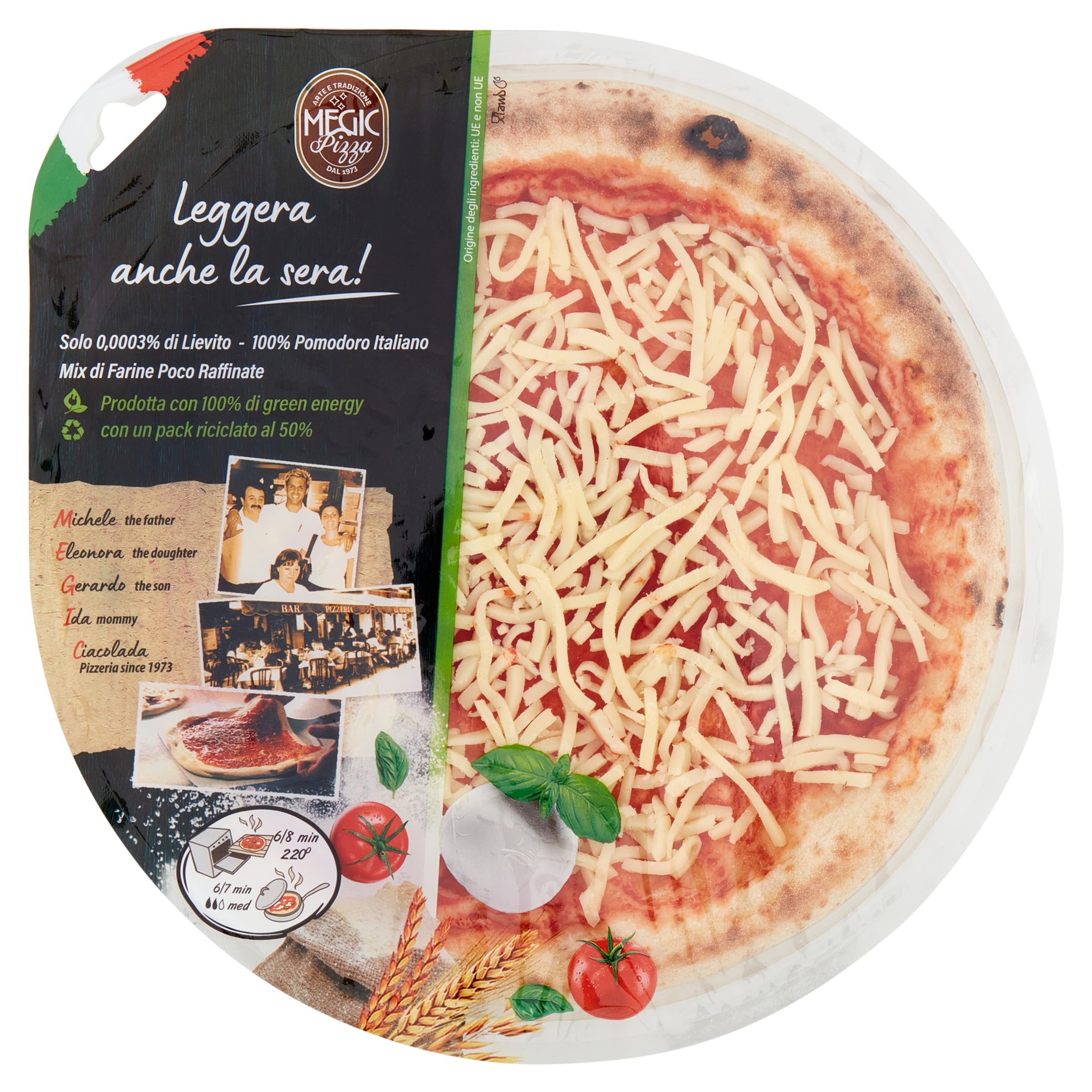 MEGIC Margherita Pizza, Stone-Baked Italian, 430g