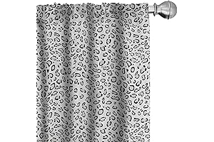 Lunarable Shadowy Snow Leopard Curtains