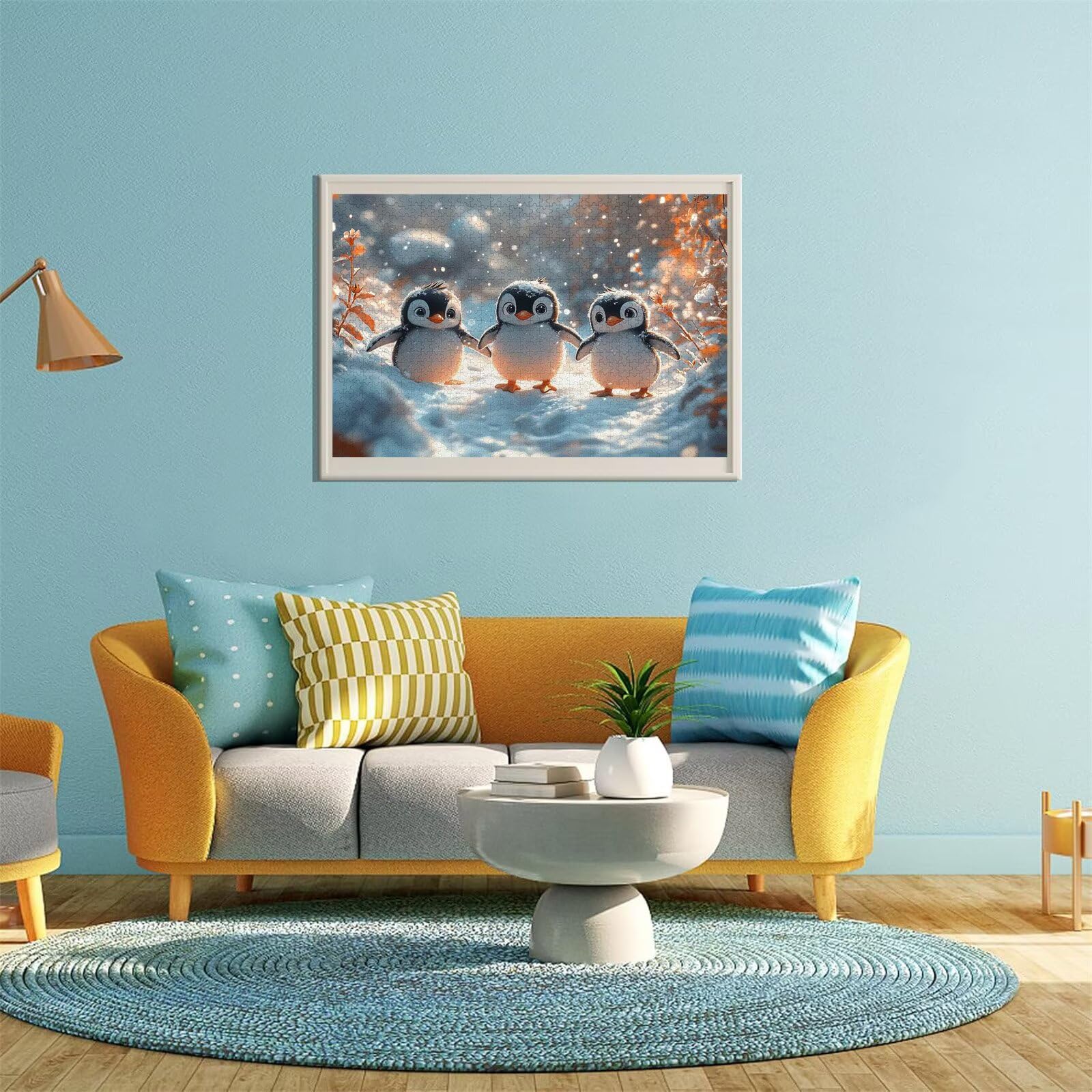 Pinguino Jigsaw Puzzle Adulti 2000 pezzi Jigsaw Puzzles Classici Arte Impossibili Grandi Dimensioni Cartone Animato per Adulti e Ragazzi Divertimento Giochi Rilassamento e Intelligence 70x99cm t-861