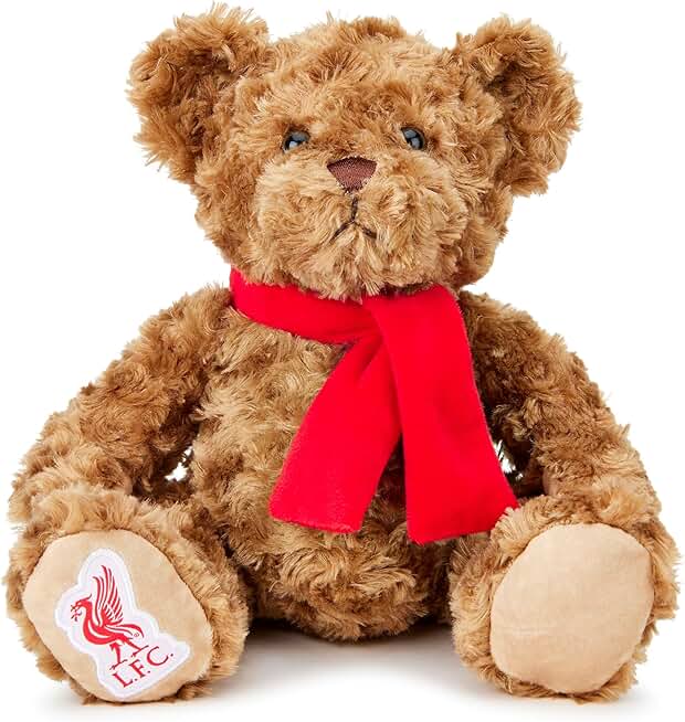 Official Liverpool FC Classic Bear Plush Toy - 25 cm Super Soft Football Teddy, Licensed Merchandise, Collectible Gift for Adults and Kids, Fan Memorabilia