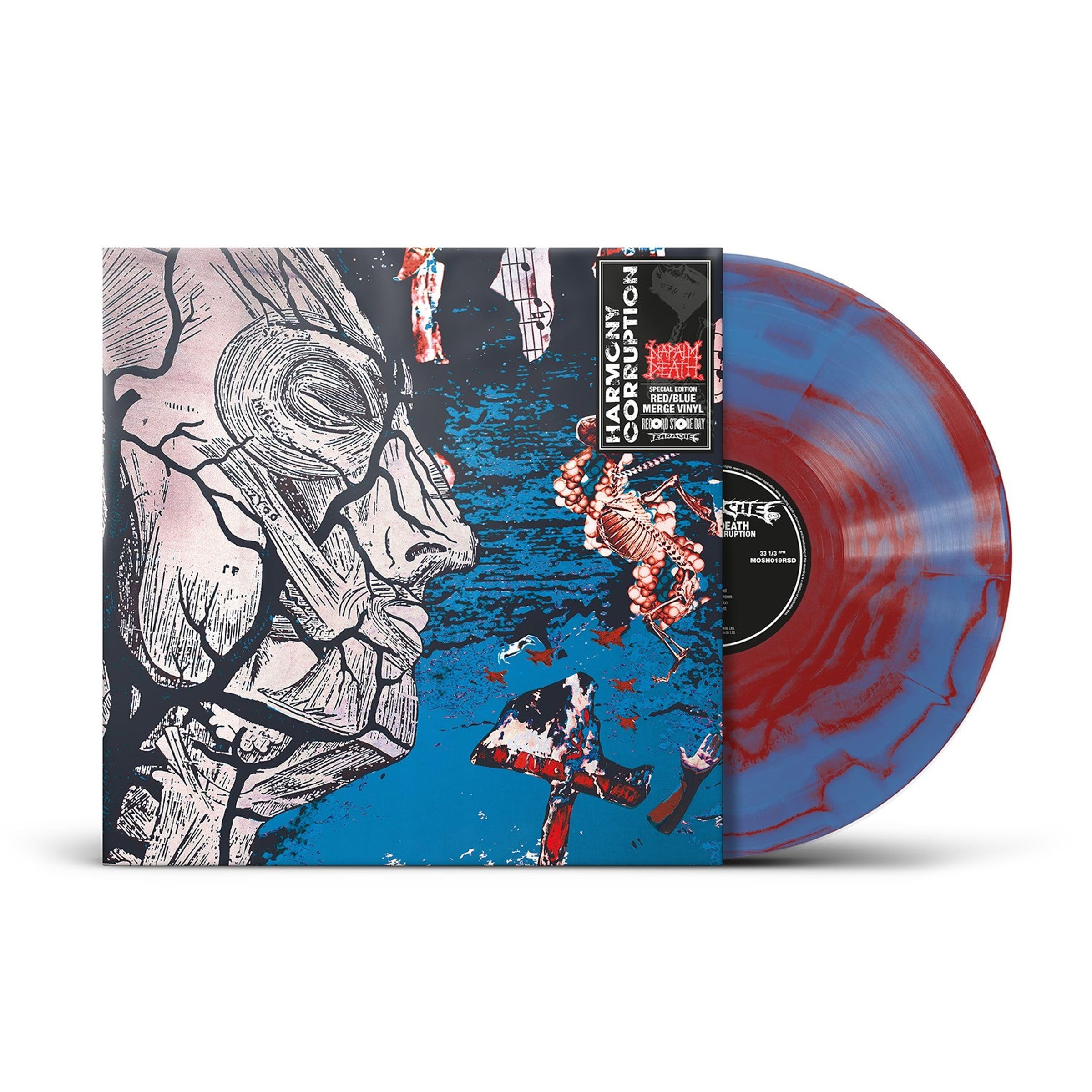 NAPALM DEATH - HARMONY CORRUPTION - NEW RED + BLUE SPLATTER VINYL LP (RSD 2026)