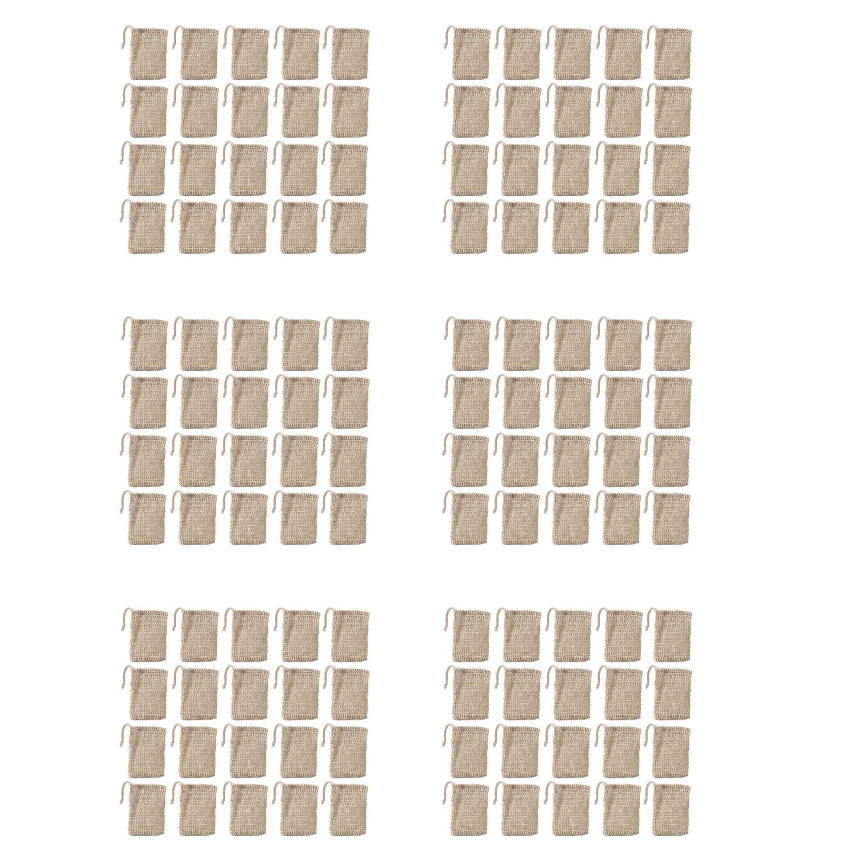 VENOAL 300 Piezas Bolsa de Jabón de Sisal de Baño de Ducha Bolsa de Jabón de Sisal Natural Soporte de Bolsa de Ahorro de Jabón Exfoliante