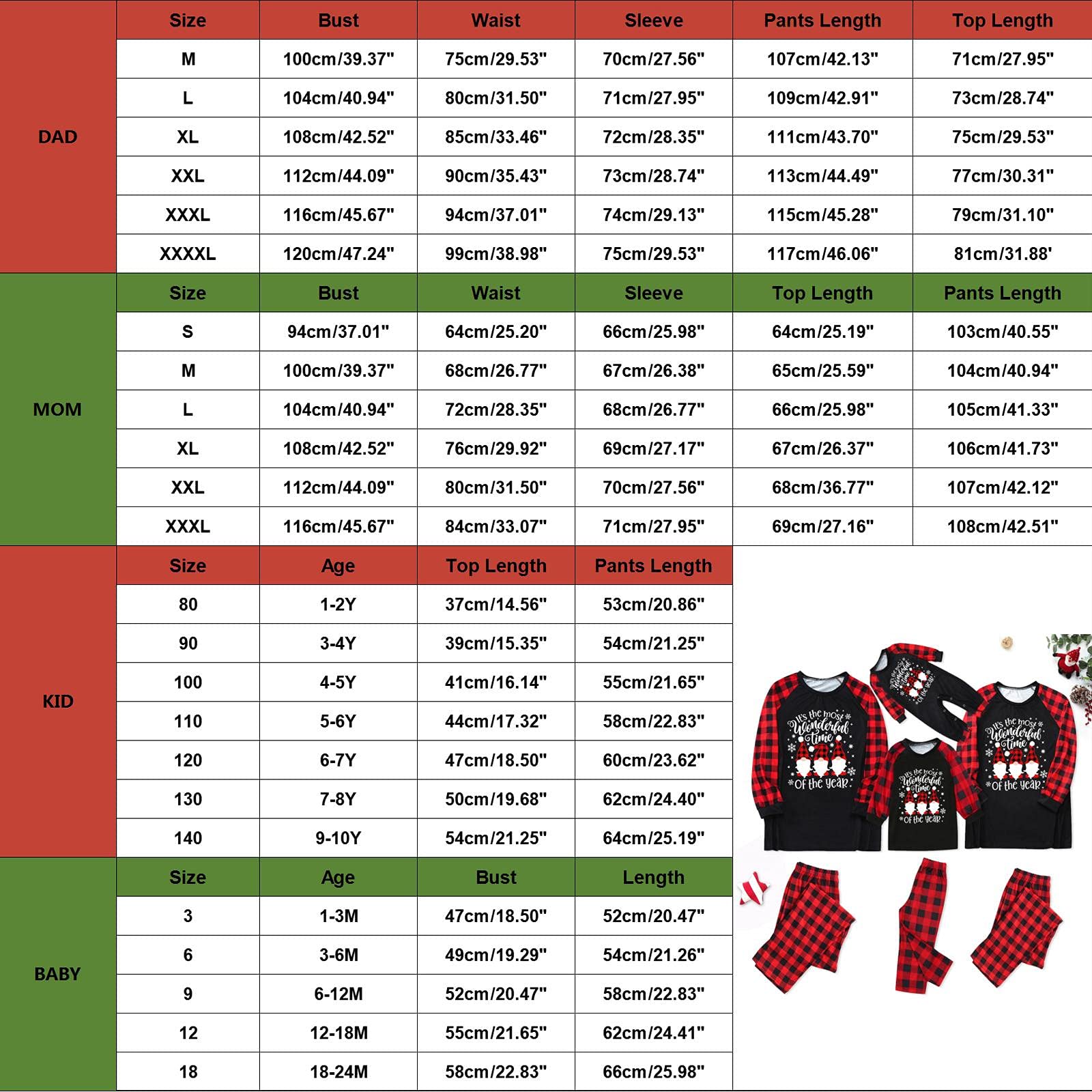 Générique Pigiama di Natale per la Famiglia Abiti da Notte Assortiti Set Festivo Confortevole Cotone Morbido Design Divertente Adulto Bambino