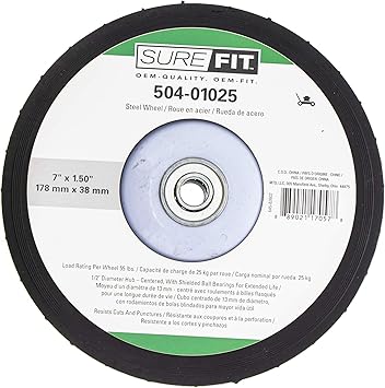 Review SureFit 7×1.5 Ribbed Steel Wheel Combo Assembly 2-3/16″ Centered Hub for Universal Lawn Mower Review SureFit 7×1.5 Ribbed Steel Wheel Combo Assembly 2-3/16″ Centered Hub for Universal Lawn Mower