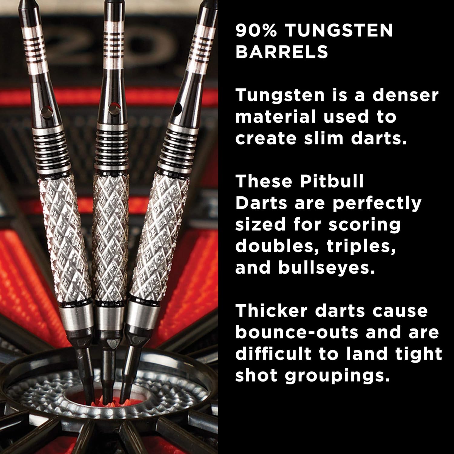 Viper Pitbull 90% Tungsten Soft Tip Dart Set, 18 Grams