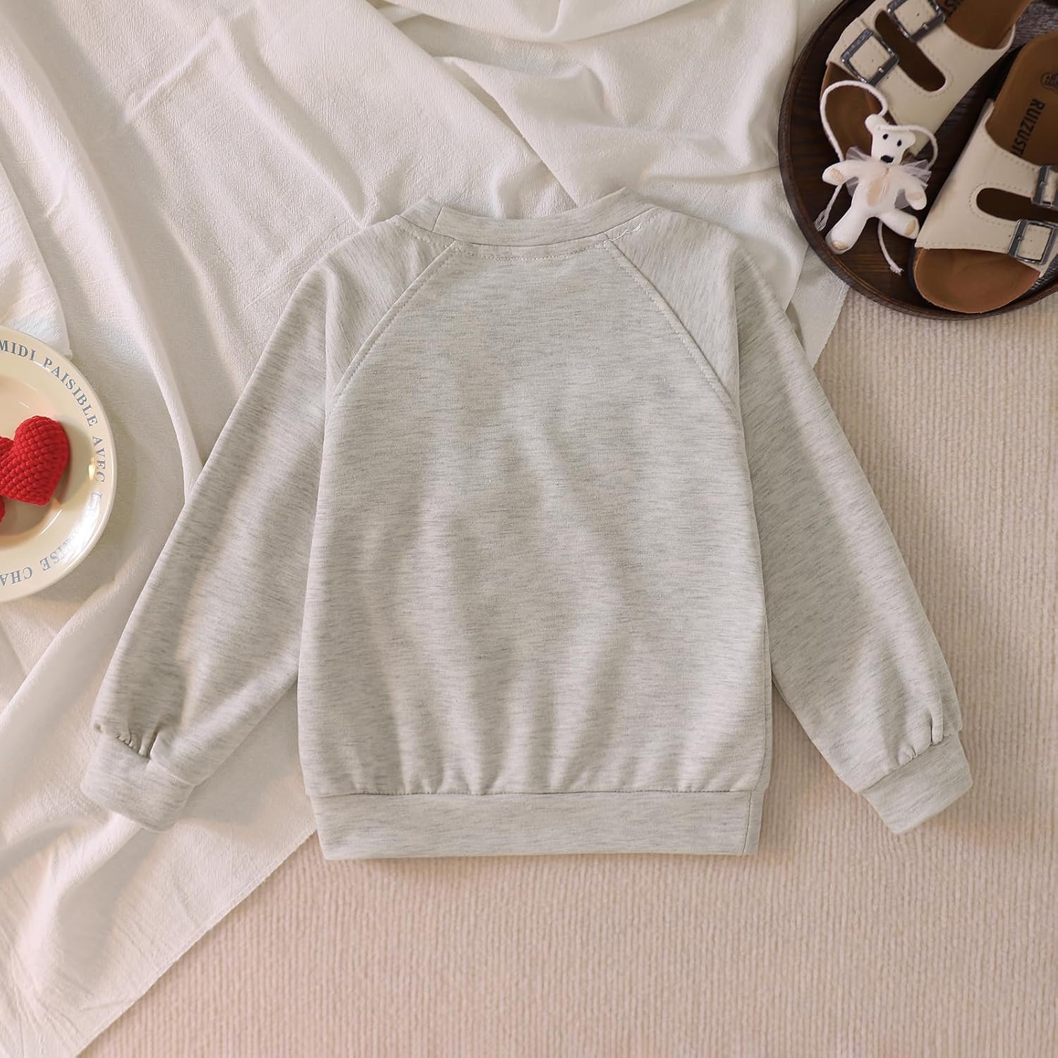 IZYJOY Toddler Baby Boy Valentine's Sweatshirt Boys Lover Heart Long Sleeve Shirts Crewneck Pullover Top - Image 7