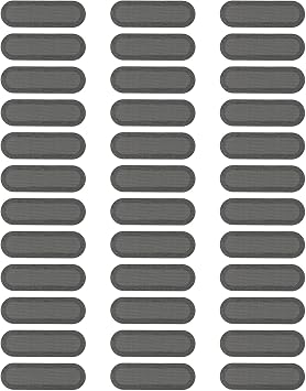 PATIKIL Phone Dustproof Net Stickers, 100 Pcs Phone Speaker Anti Dust Protector Cover Universal Speaker Mesh Sticker for Mobile 0.59"x0.18", Black