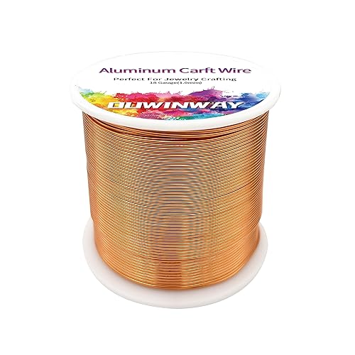 Miniatura 6 de Alambre de aluminio de cobre calibre 18 de 260 pies, para manualidades de joyas, bobinado de metal con piedras preciosas, esculpir, armadura,