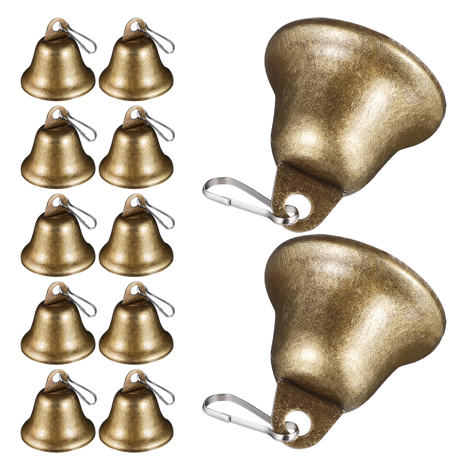 Mini clochettes pour animaux en métal vintage Tofficu son clair pour collier de chien et chat
