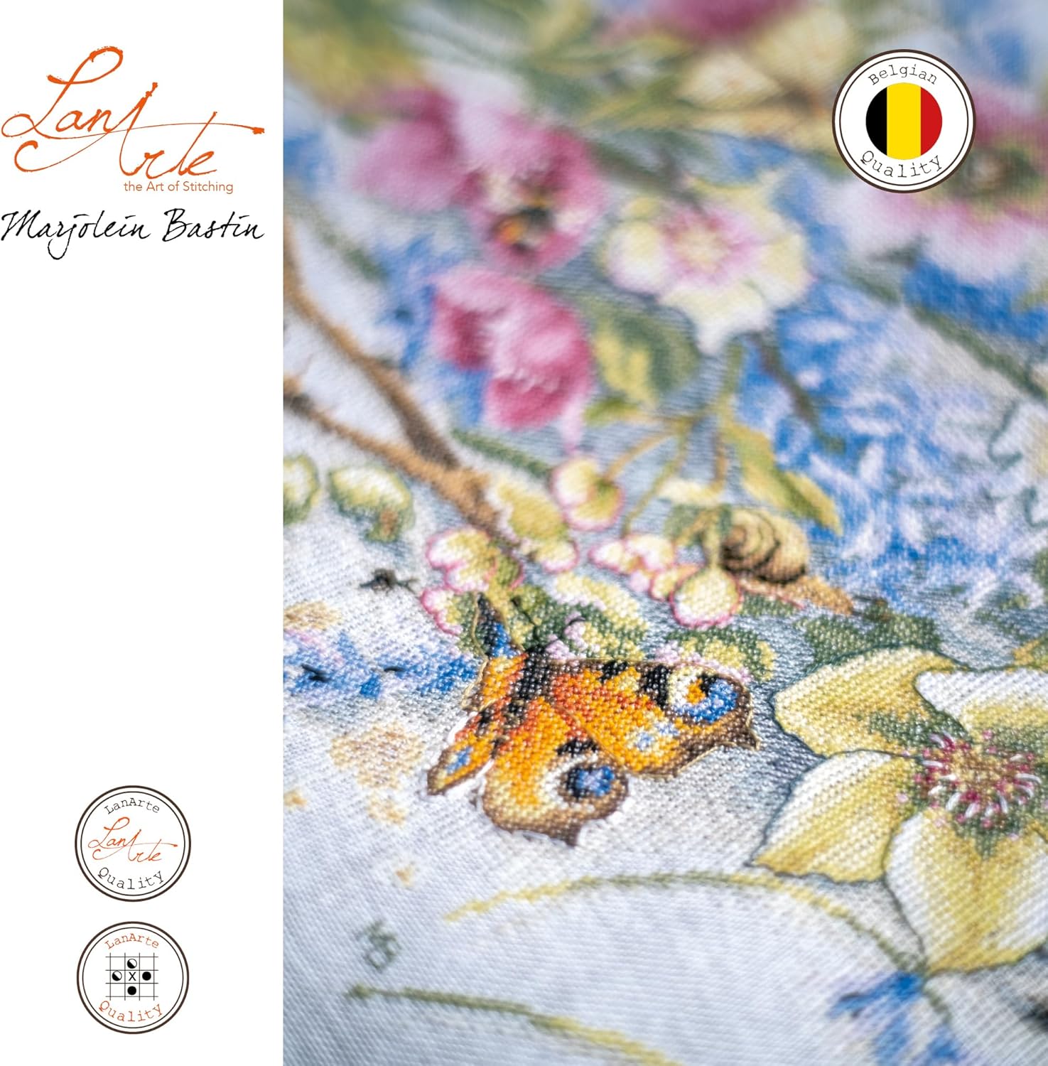 Lanarte Embroidery kit, ca. 43 x 31 cm / 17,2" x 12,4"
