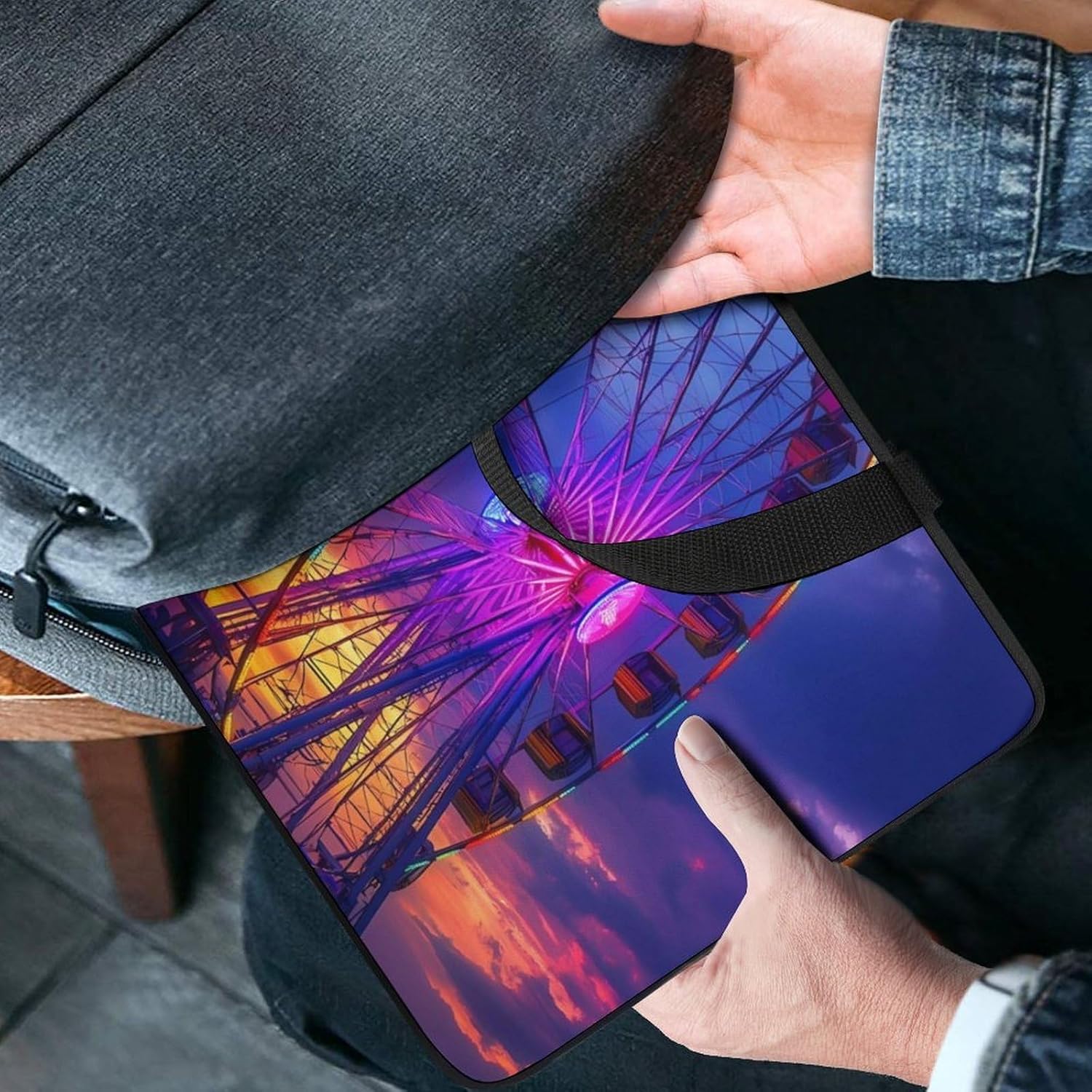 Myrtle Beach South Carolina Ferris Wheel Laptop Bag Lightweight Computer Bag Carrying Case for Work Business