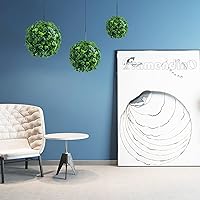Vista 8 de Framendino, Paquete de 6 bolas artificiales de boj de 4 pulgadas para plantas decorativas de imitación verde para colgar para decoración del hogar