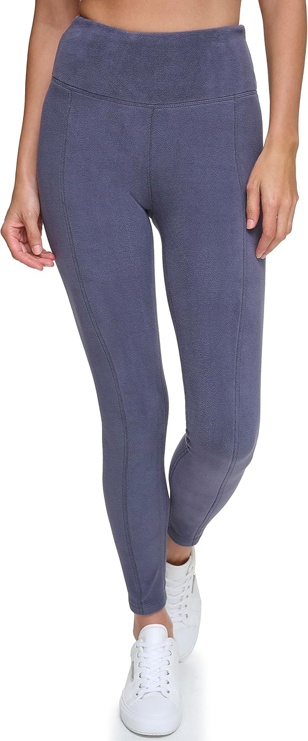 Calvin Klein Womens High Waisted Warm Fleece Winter Leggings - Image 2