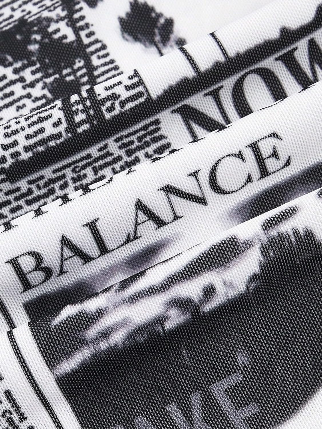 WDIRARA Women's Newspaper Print Lettuce Trim Bodycon Mermaid Hem Midi Skirt - Image 4