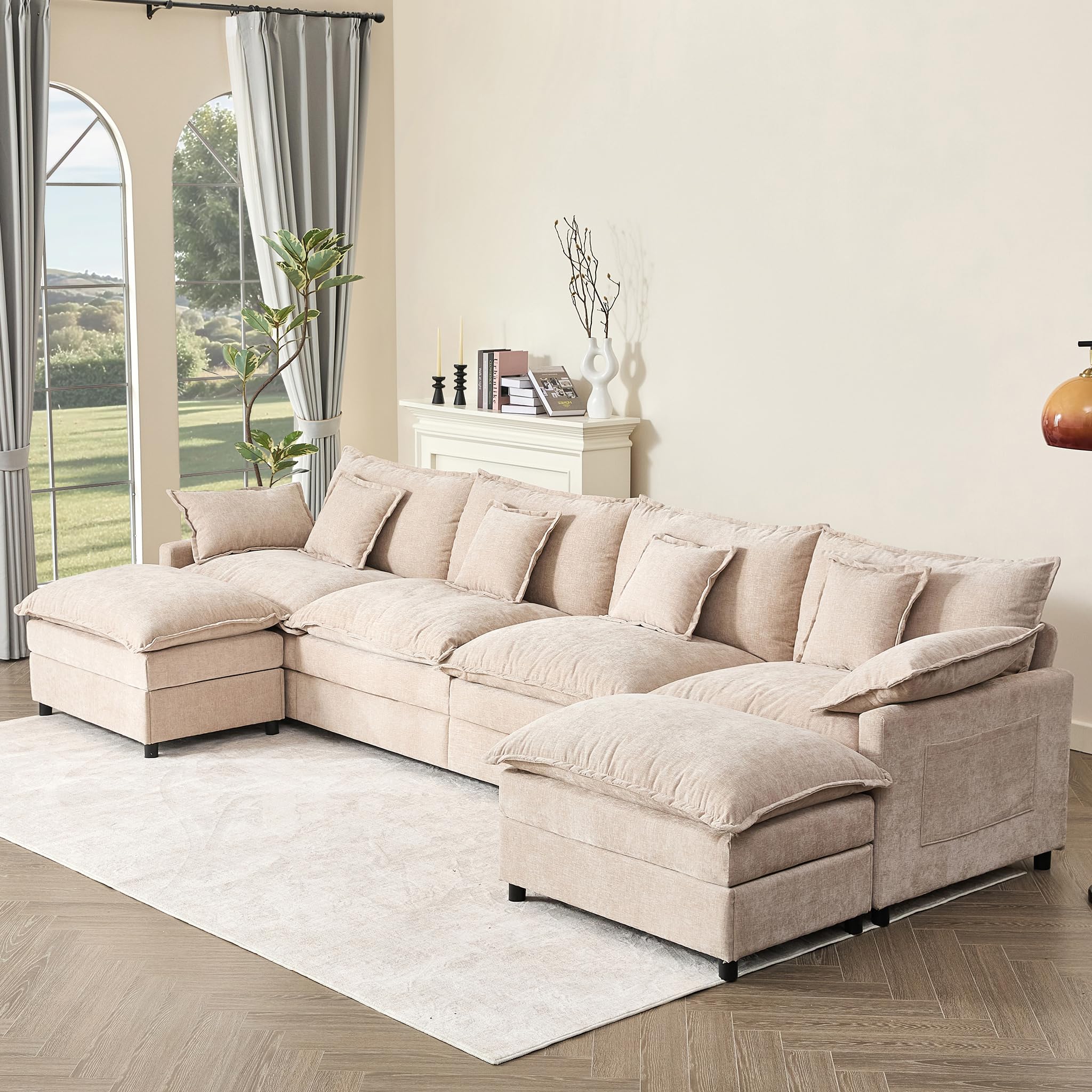 GOSUHI 142.5 U Shaped Couch