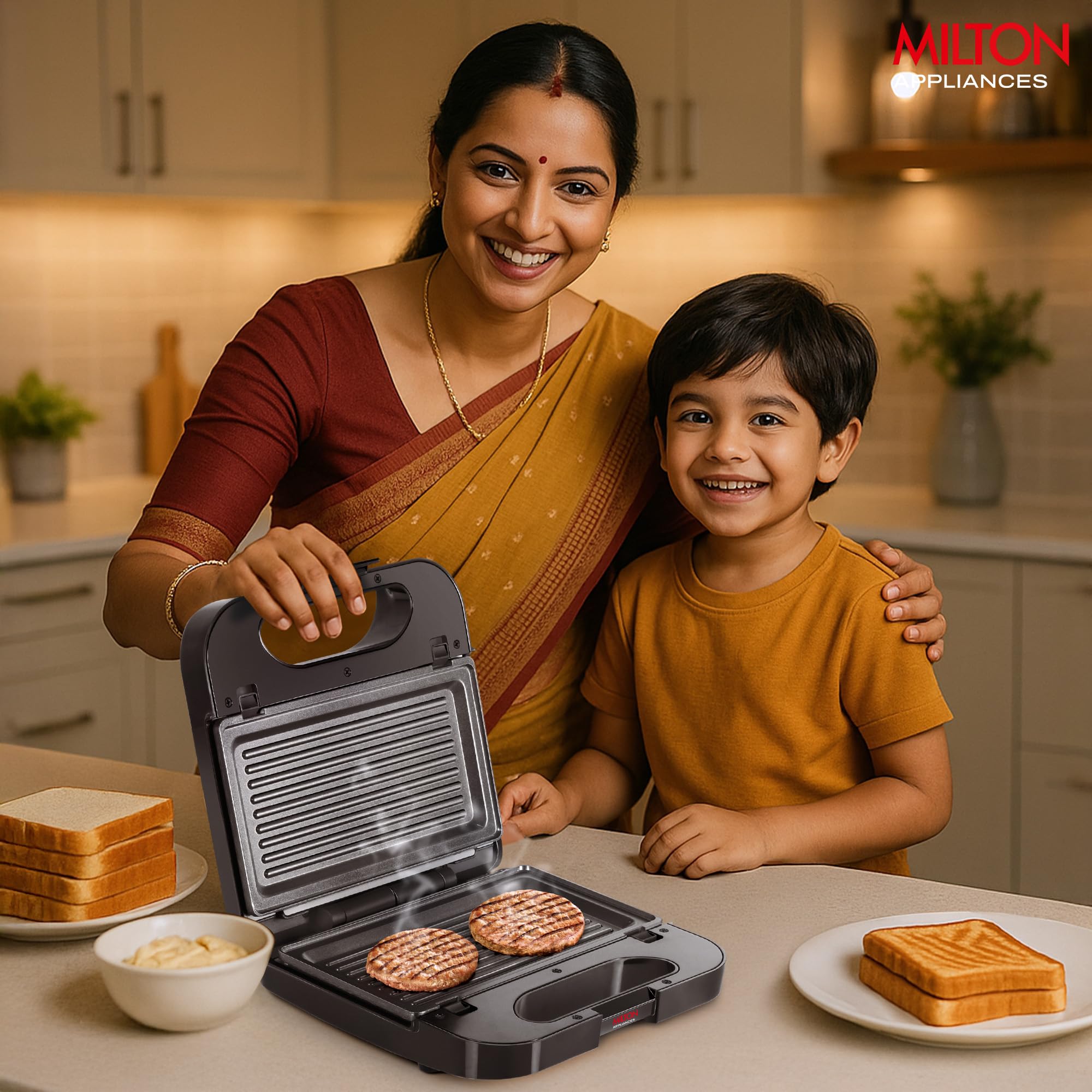 Milton HSM002 Sandwich & Grill - 2-in-1 -7