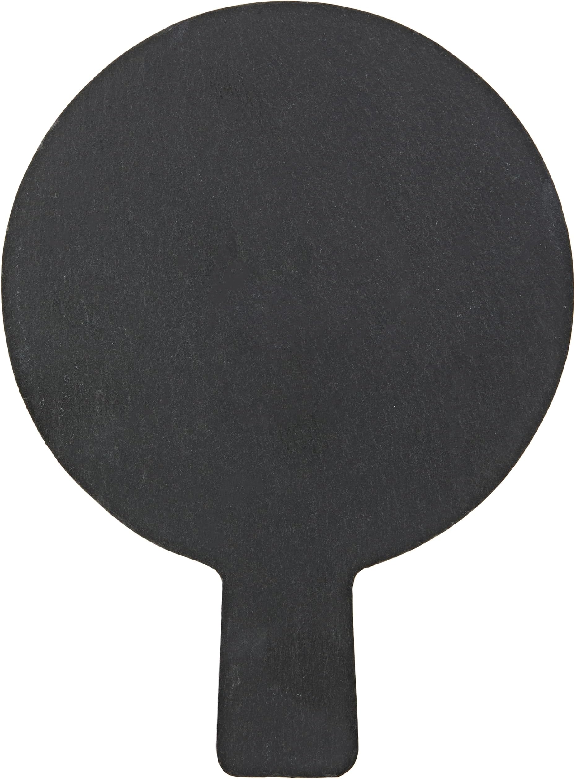 Raj Slate Paddle Board Round, 19 X 14 Cm , Silver, Sl0018 , 1 Pc