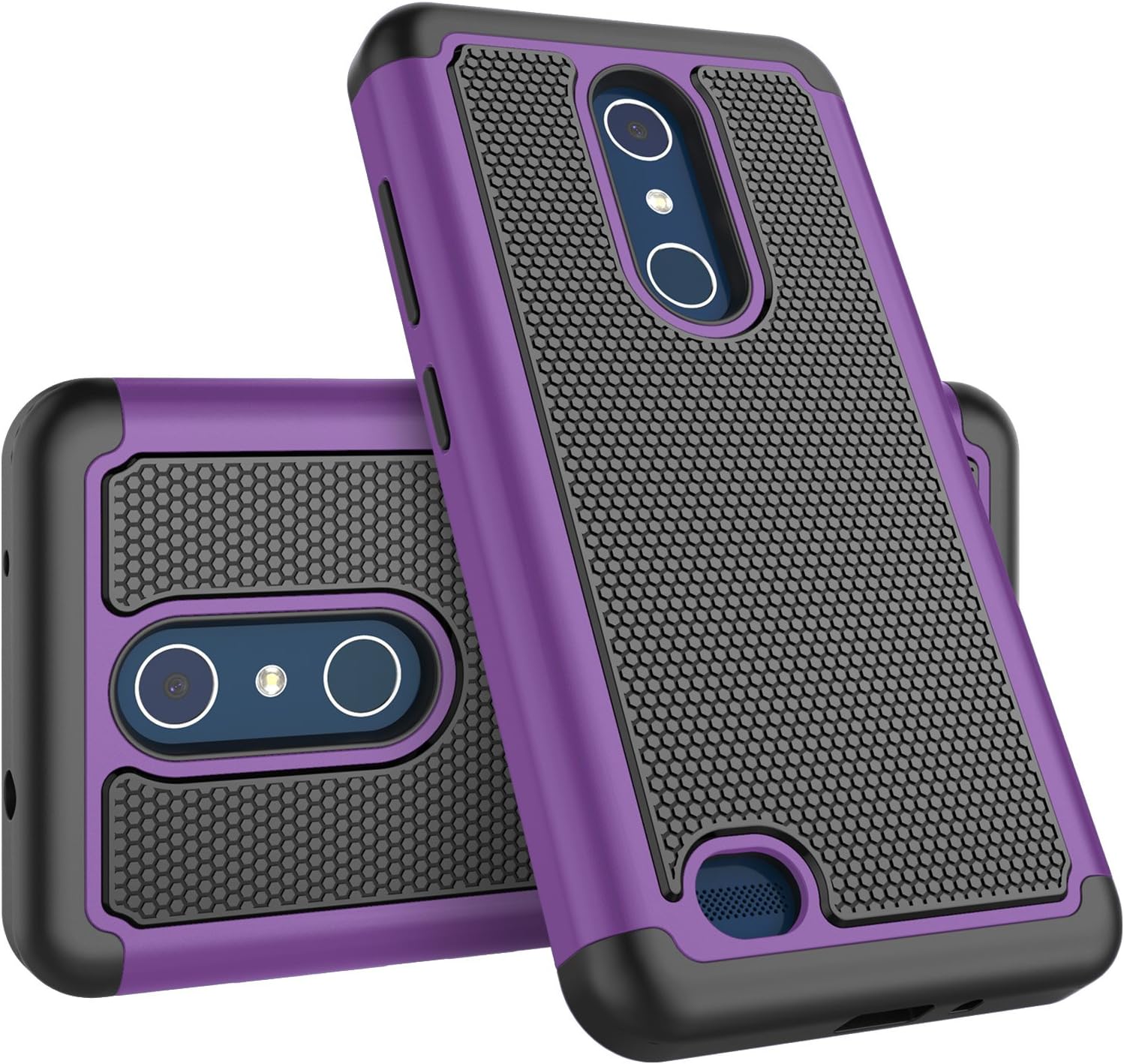 Tekcoo ZTE Zmax Pro Case, ZTE Blade X Max Cute Case, [Tmajor] Shock Absorbing [Purple] Adorable Rubber Silicone Plastic Scratch Resistant Defender Bumper Hard Cases Cover for ZTE Z983 Z981