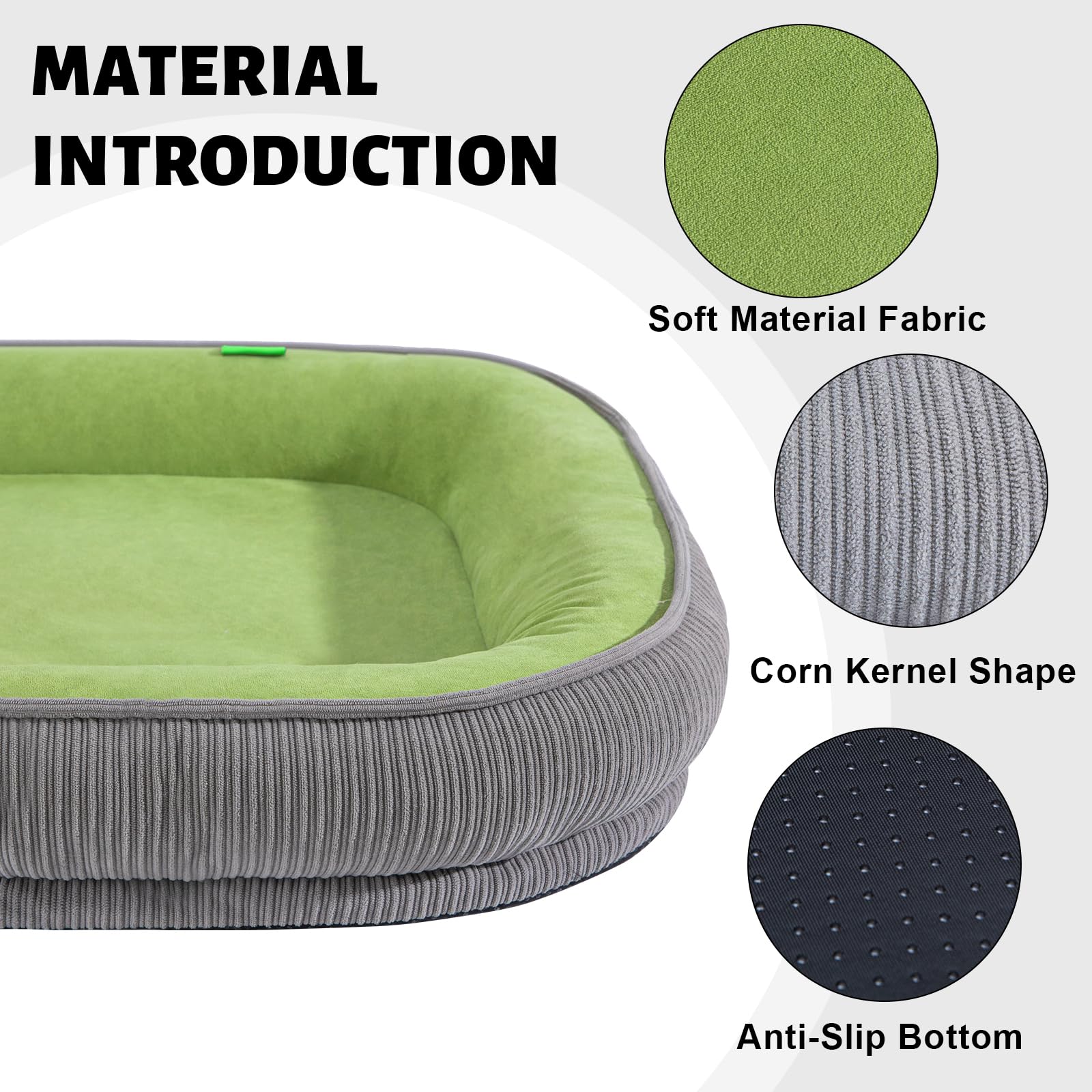 Orthopedic Dog Bed for Puppy & Cats,Dog Sofa Bed with Egg Crate Foam Four Sided Bolster Dog Couch Beds with Removable Cover & Non-Slip Bottom M