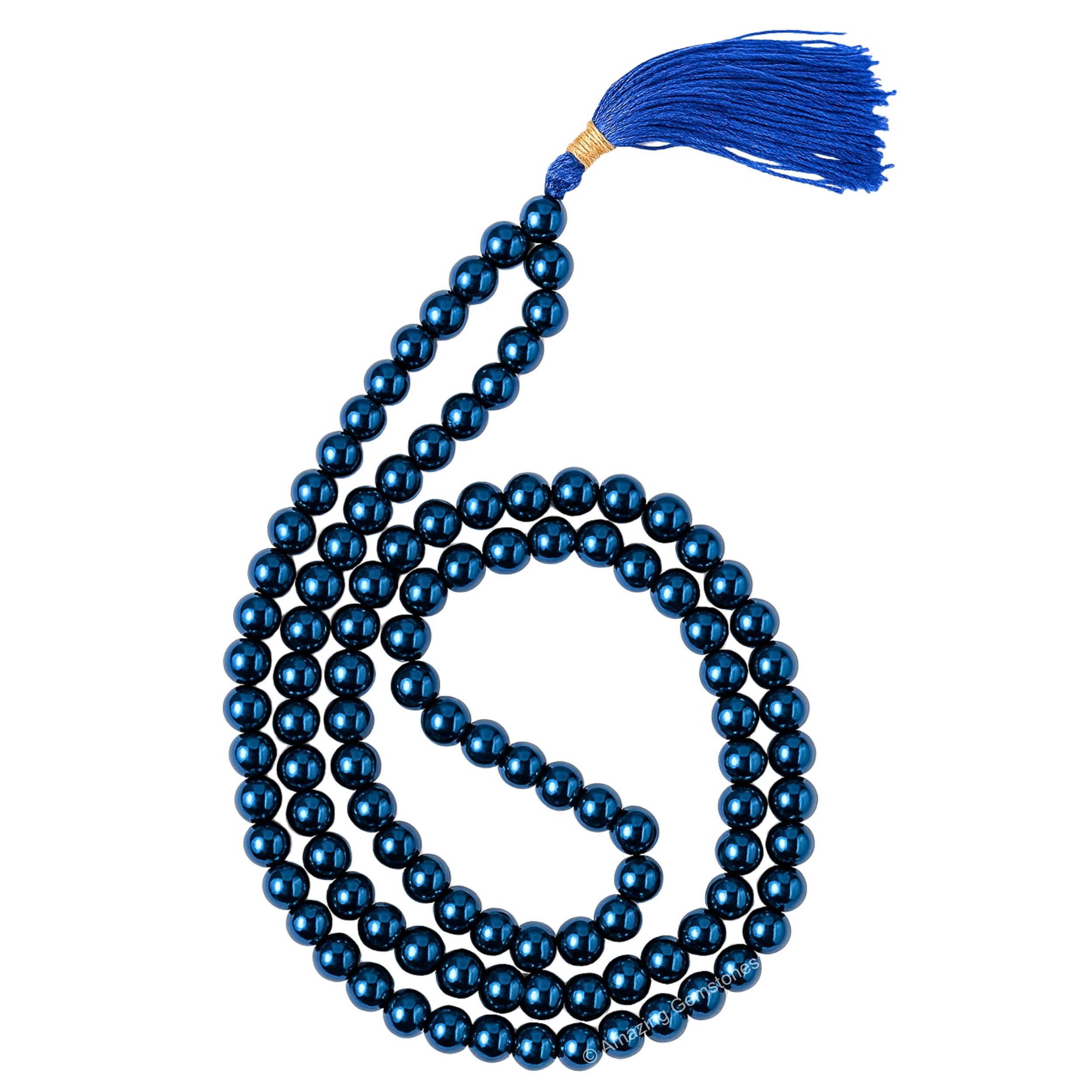 Amazing Gemstone Japa Mala 108 Prayer Beads Necklace and Wrist Mala Bracelet for Meditation