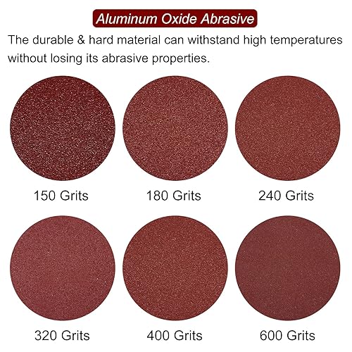 Vista 28 de HARFINGTON 60 piezas de lija triangulares de gancho y bucle 320/400/600/800/1000/1200 granos de 3-1/8 pulgadas, almohadillas de lijado de óxido