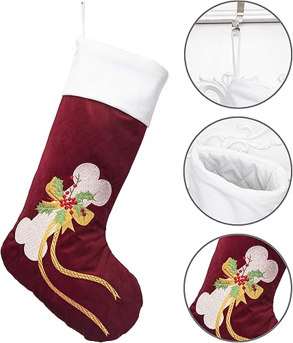 Miniatura 9 de GEX Medias de Navidad personalizadas para mascotas, etiqueta de nombre personalizada para gatos y perros, 22 pulgadas, forro acolchado grande,